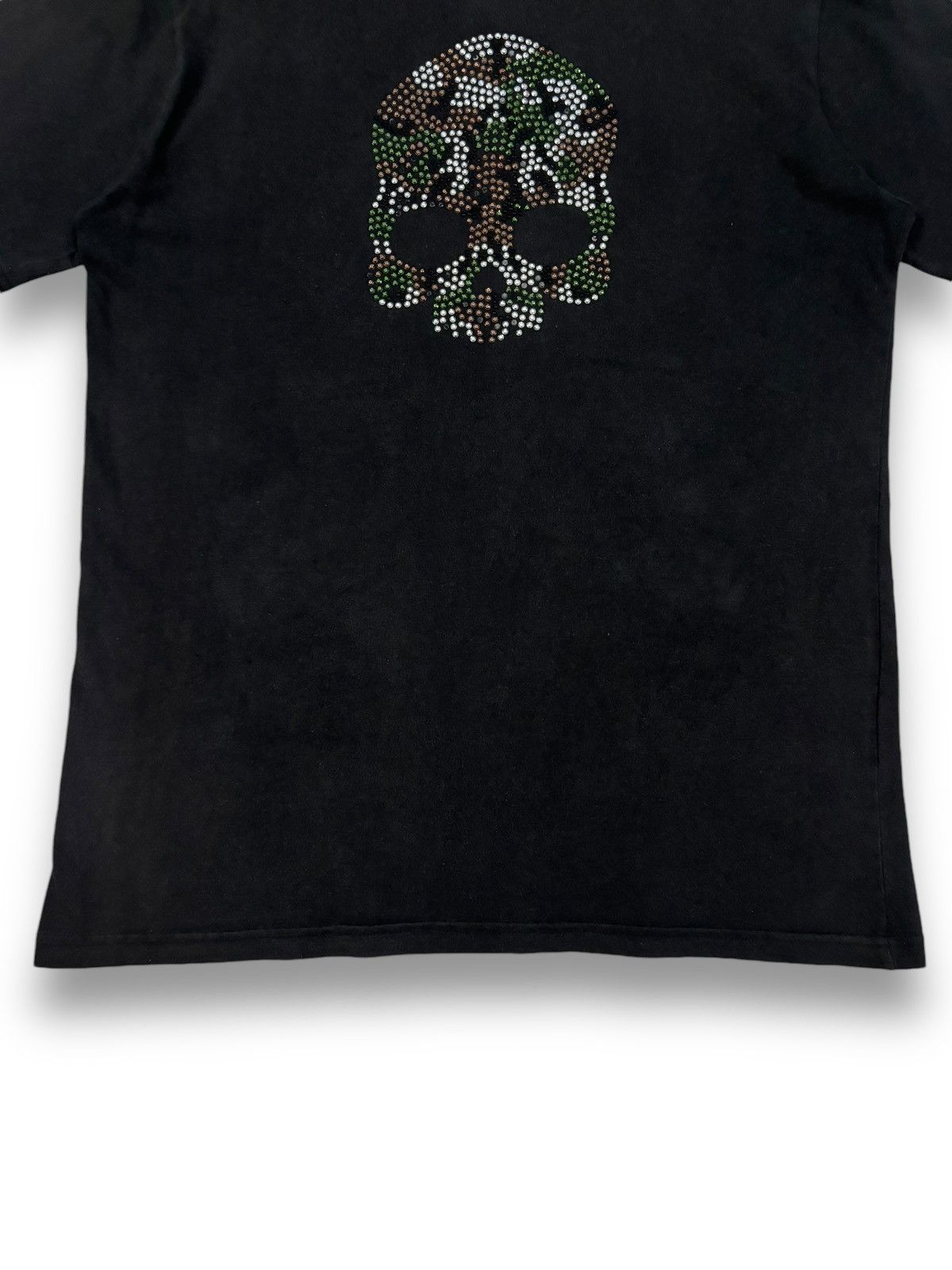HYDROGEN Vintage Hydrogen H2J SunFaded Skull Swarovski Punk T-shirt Size US S / EU 44-46 / 1 - 11 Thumbnail