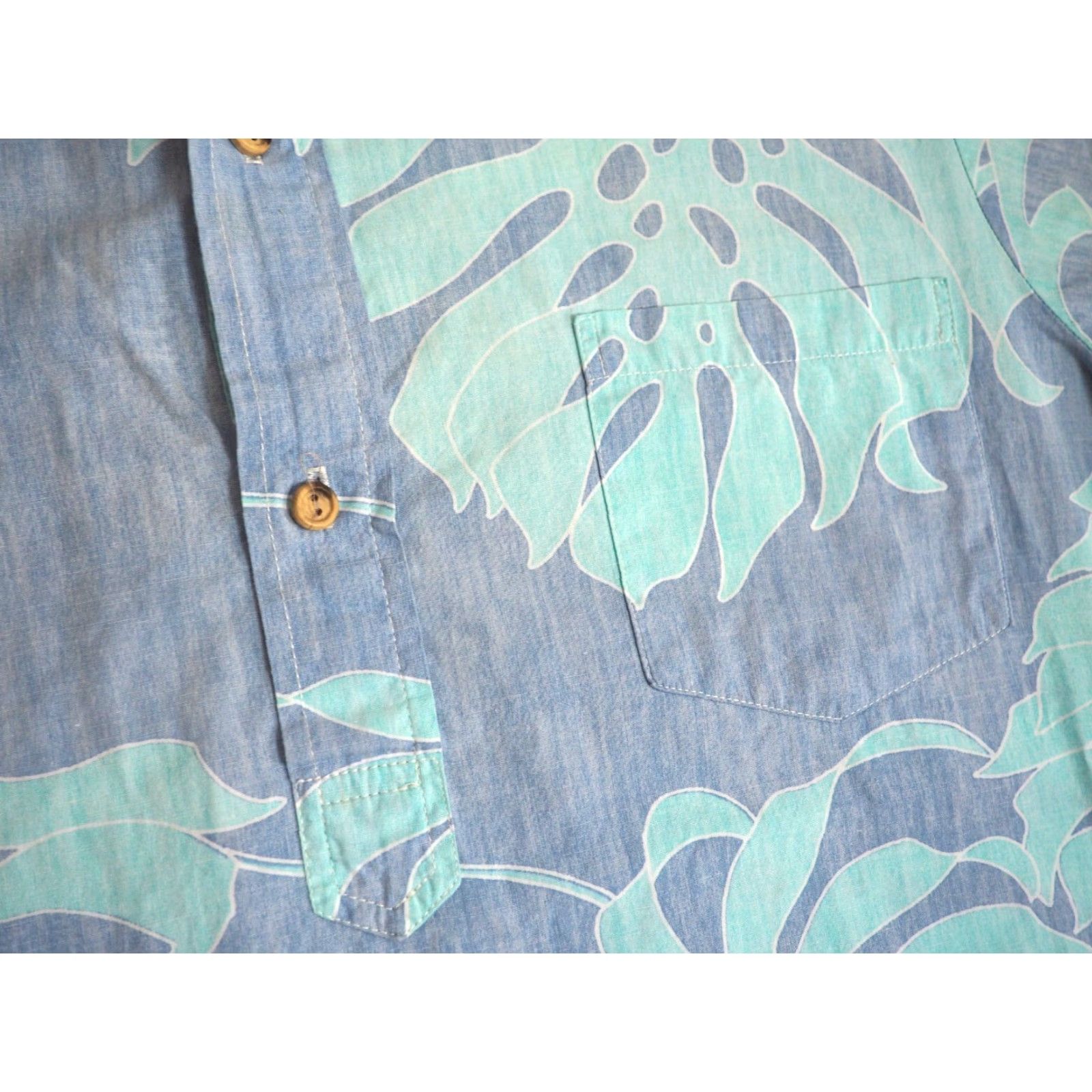 Vintage VINTAGE Chapmans Hawaiian Henley Shirt Mens M Blue 1970s Casual Cotton Short Sleeve Size US M / EU 48-50 / 2 - 5 Thumbnail