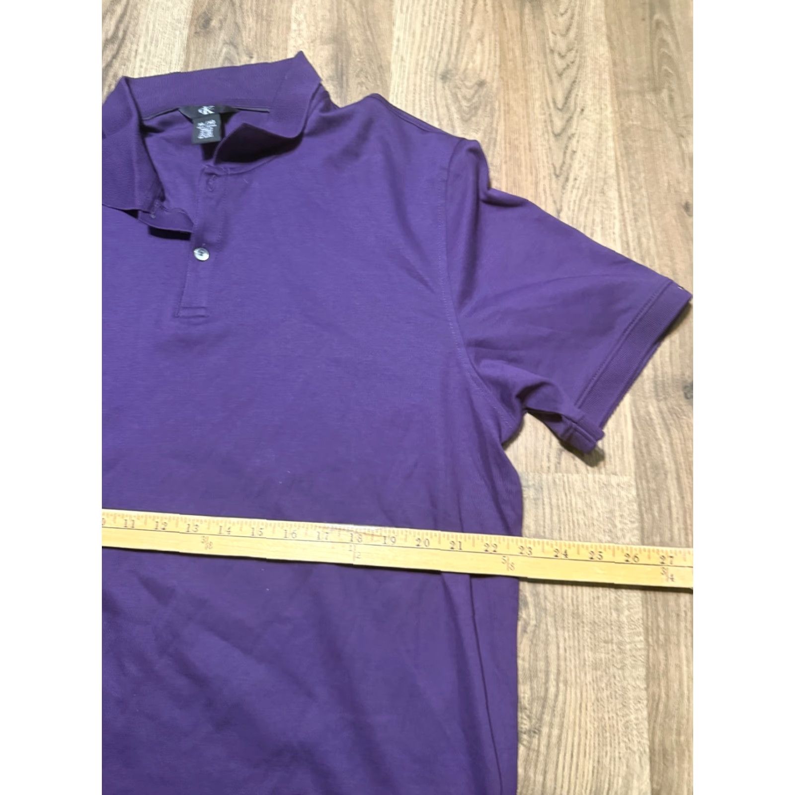 Calvin Klein Calvin Klein Shirt, Polo Short Sleeve Shirt, Men's XL, Purple, Button, Cotton, Casual, Golf, 3/4 Button, Regular, Knit? Size US XL / EU 56 / 4 - 7 Thumbnail