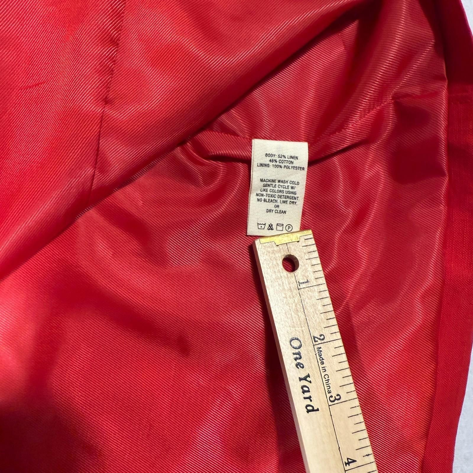 Alex Mill Alex Mill Vest Womens XL Red Scoop Neck Vest Linen Cotton Size XL / US 12-14 / IT 48-50 - 4 Thumbnail
