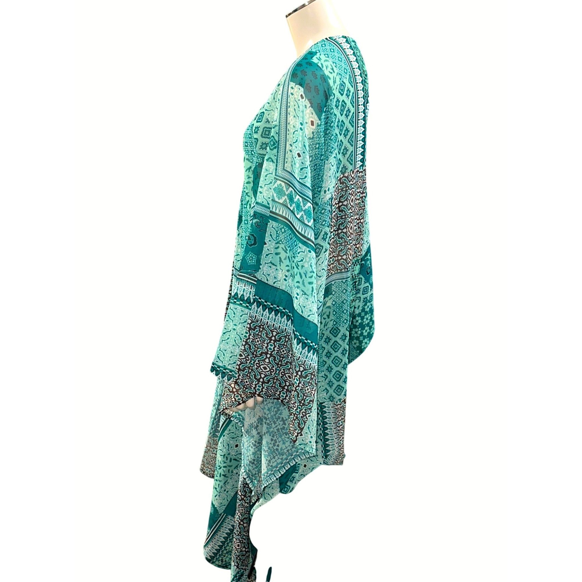 Other CCC Bohemian Style Patchwork Cape Lightweight Sheer Fabric E Size ONE SIZE - 3 Thumbnail