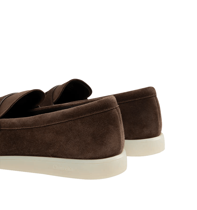 Church's o1h1sh11225 Portsmouth Soft Suede Shoe in Brown/Black Size US 7 / EU 40 - 4 Thumbnail