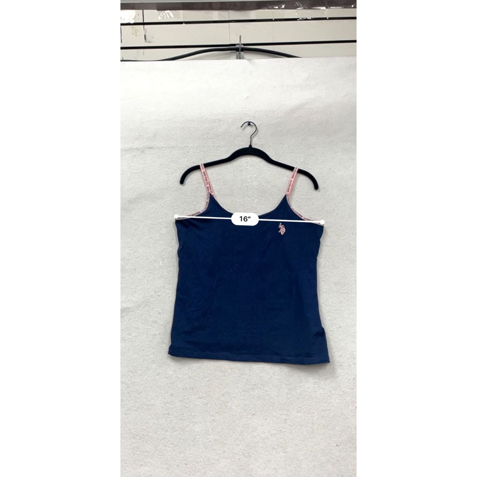 U.S. Polo Assn. U.S. Polo Assn. Navy Blue Camisole Tank Top M/M Pink Trim Womens M Size M / US 6-8 / IT 42-44 - 8 Thumbnail