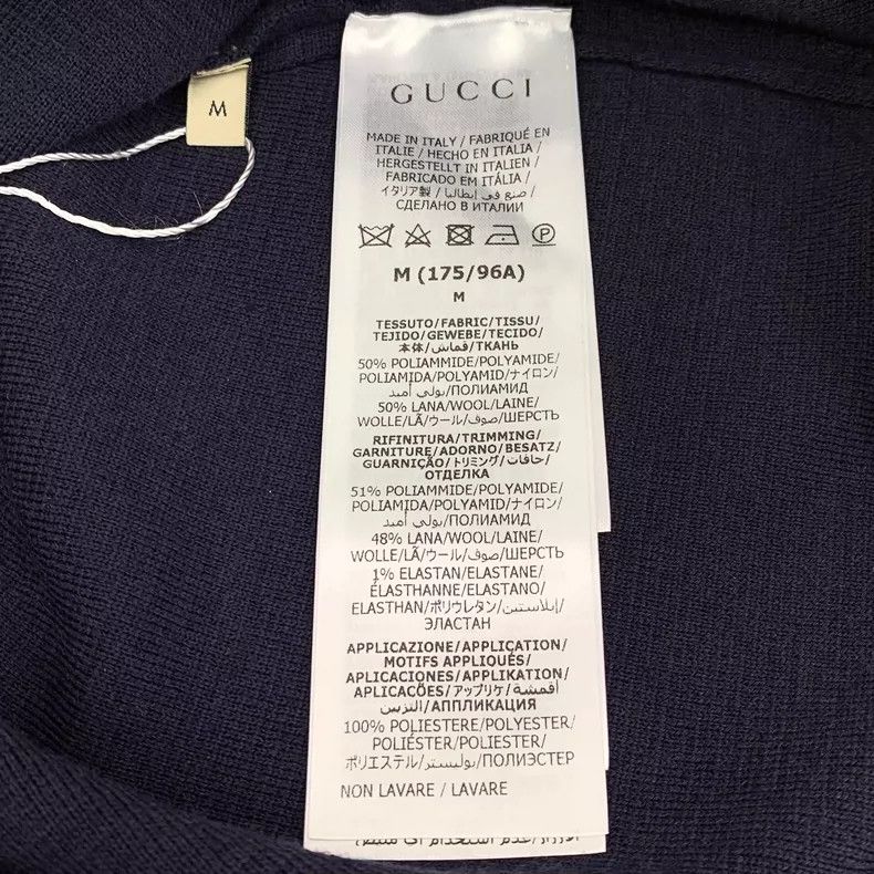 Gucci Gucci Color-blocked striped V-neck single-breasted long-sle Size US M / EU 48-50 / 2 - 6 Thumbnail