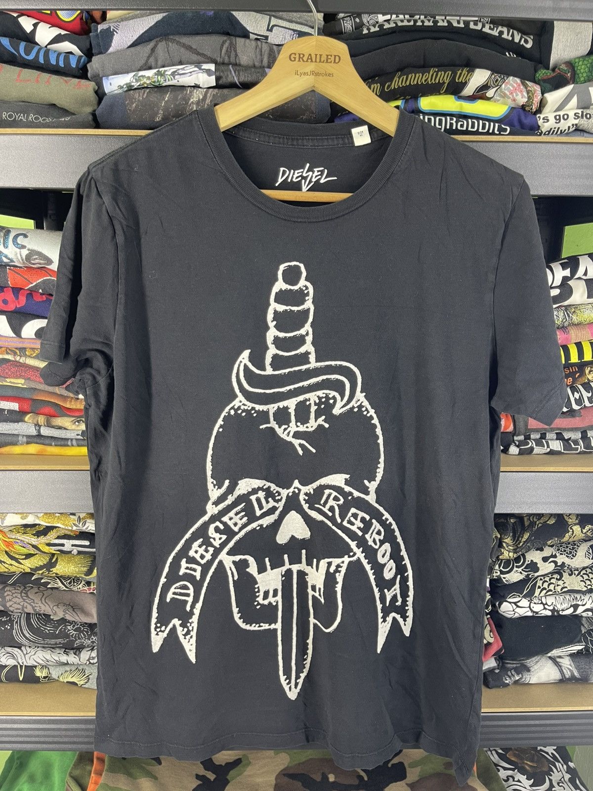 Diesel Vintage Diesel Reboot Photoprint Skull Shirt Tee Size US M / EU 48-50 / 2 - 2 Thumbnail