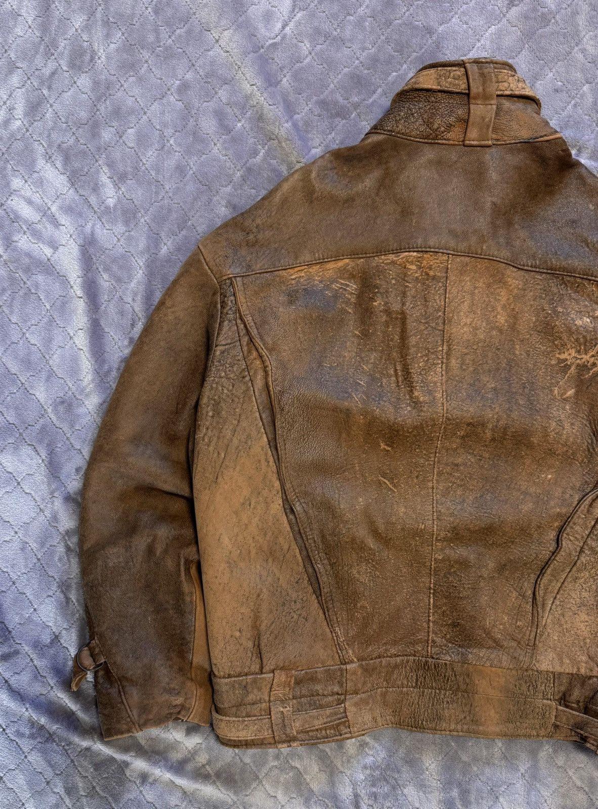 Vintage Vintage 1990s Avantgarde Leather Jacket Made in England Size US XL / EU 56 / 4 - 8 Thumbnail