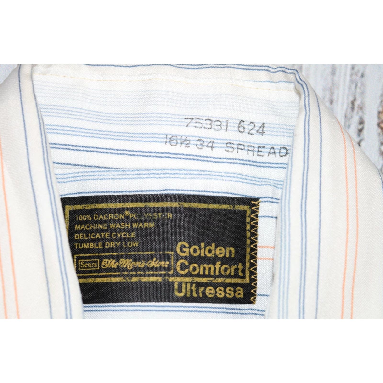 Sears VTG 70s SEARS GOLDEN COMFORT LONG SLEEVE BUTTON SHIRT MENS 16 1/2 34 STRIPED Size US L / EU 52-54 / 3 - 5 Thumbnail