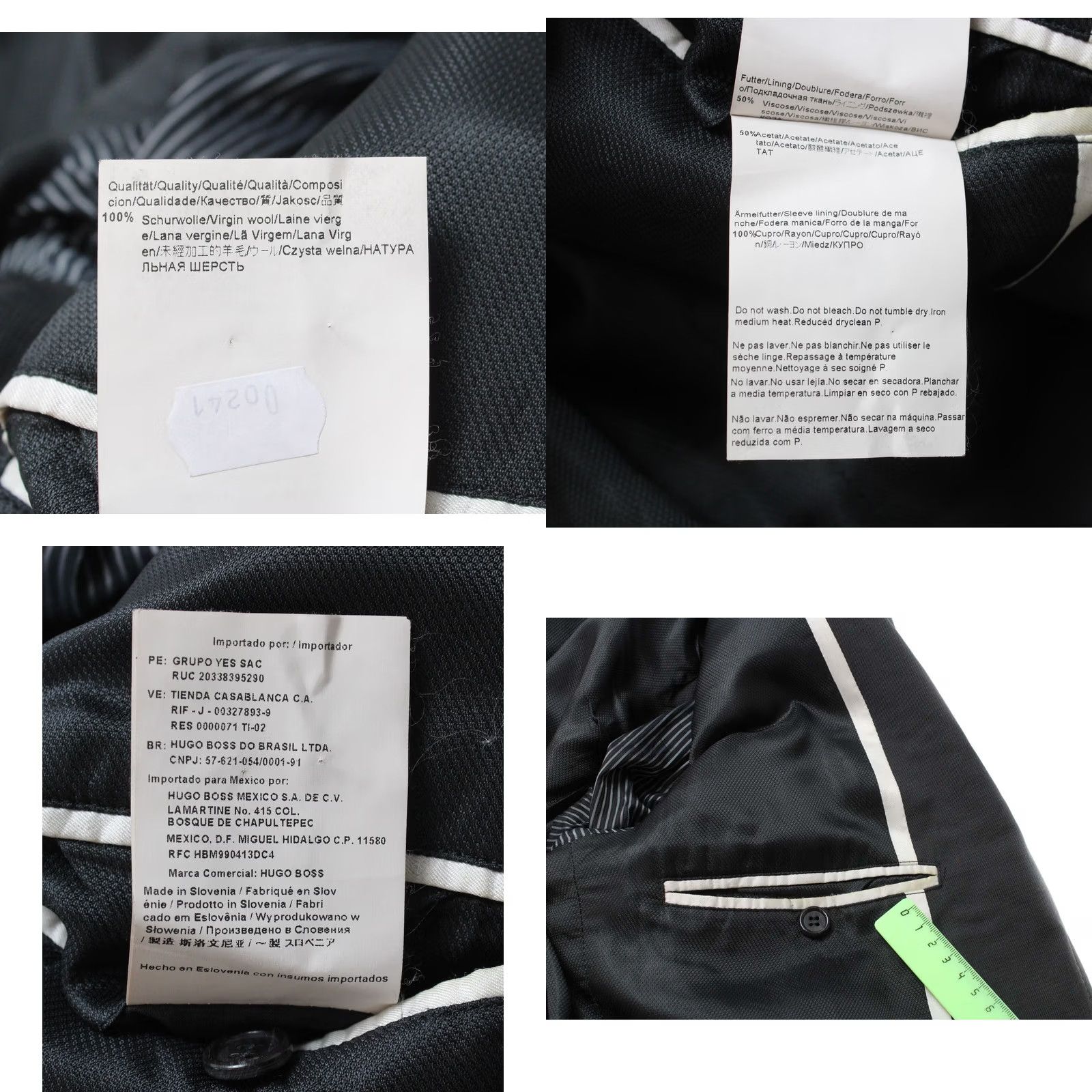 Hugo Boss HUGO BOSS Red Label Blazer Men US 38R Wool Single-Breasted Lined Grey Alko/Heise Size 38R - 8 Thumbnail