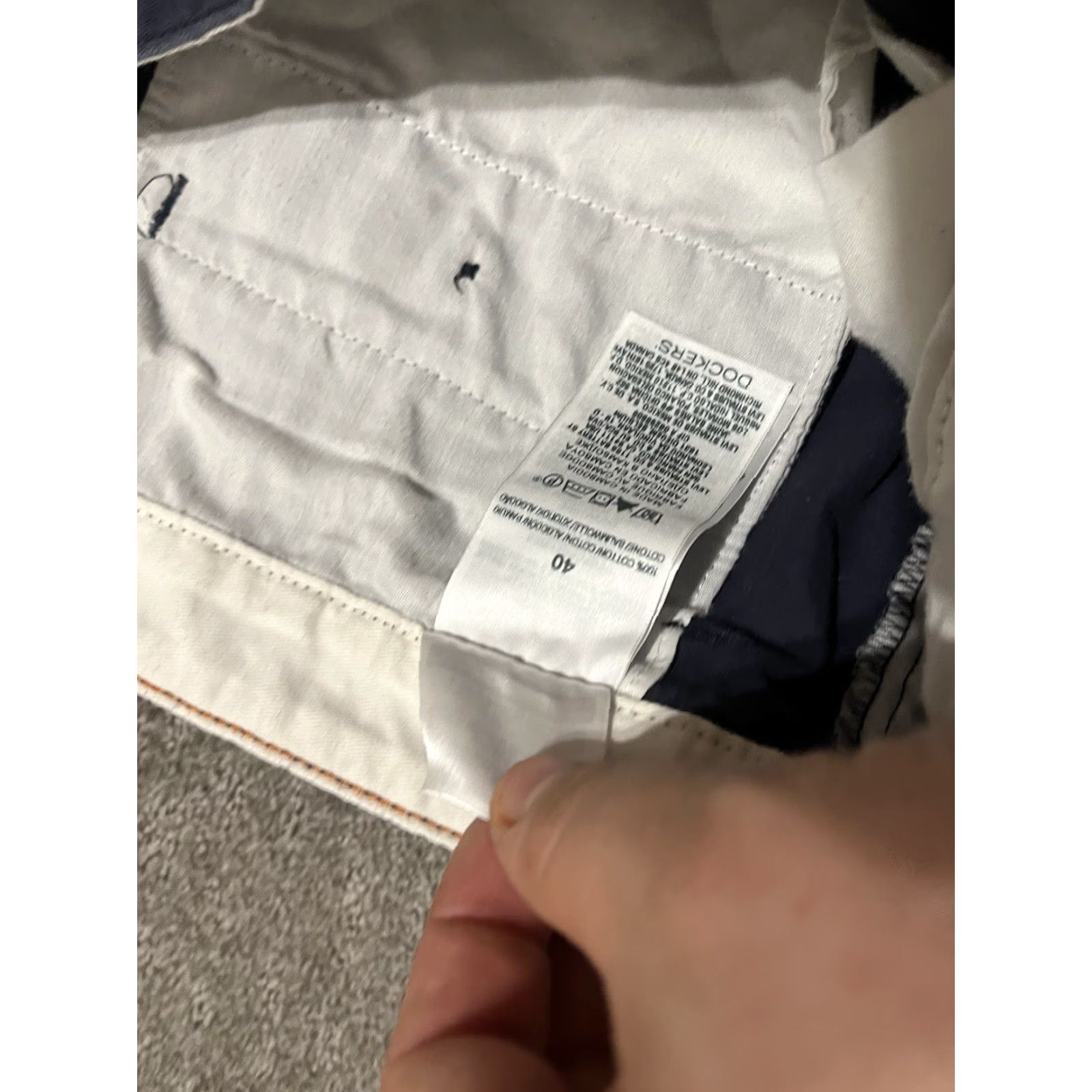 Dockers DOCKERS Men Shorts Bermuda Solid Flat Front 40 Blue Casual Pockets Cotton Size US 40 / EU 56 - 5 Thumbnail