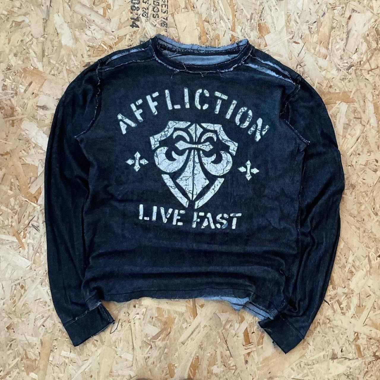 Affliction × Vintage Vintage Y2k Distressed Affliction Long Sleeve Size US XXL / EU 58 / 5 - 1 Thumbnail