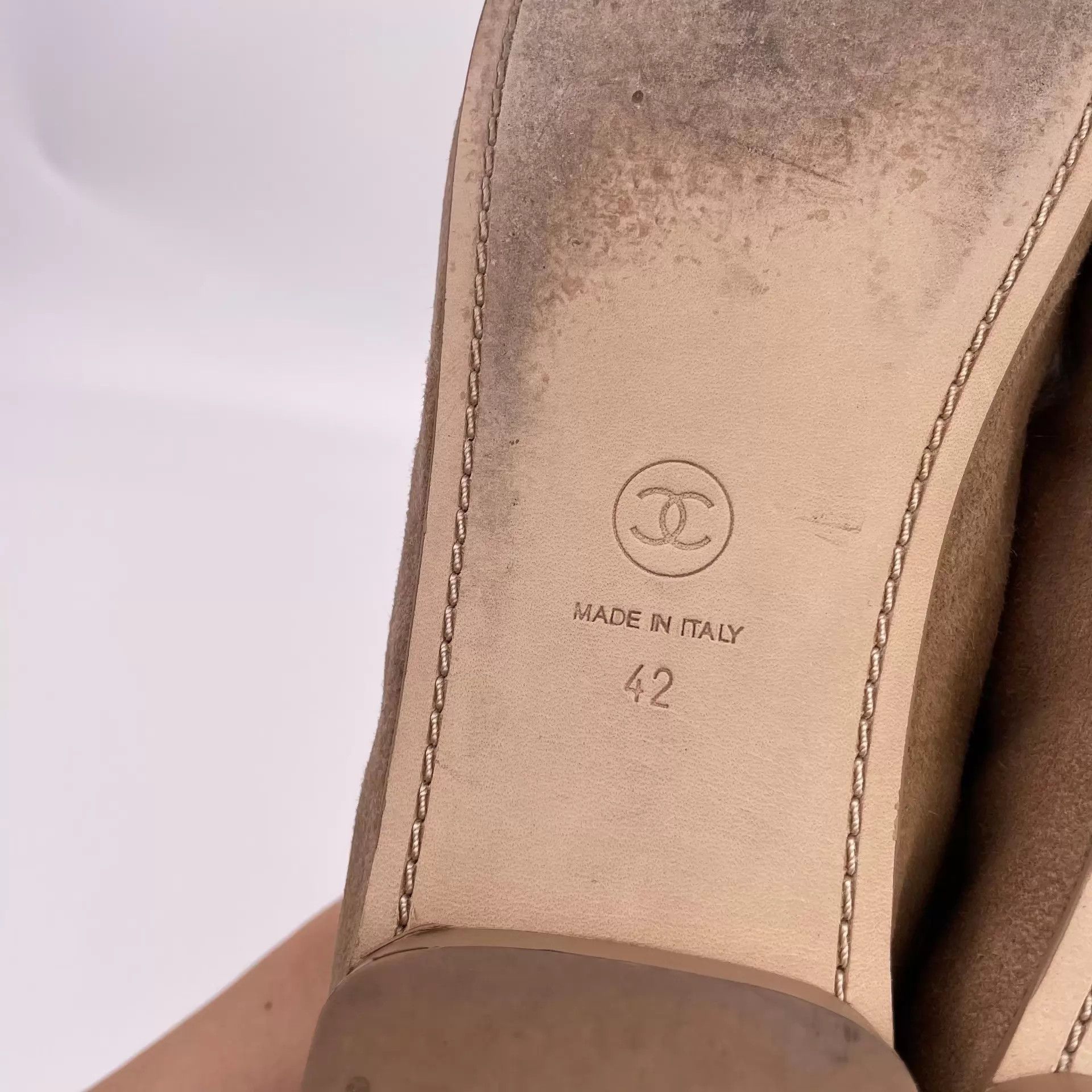 Chanel CHANEL Suede Colorblocked Flats 42 Size US 11.5 / IT 41.5 - 6 Thumbnail