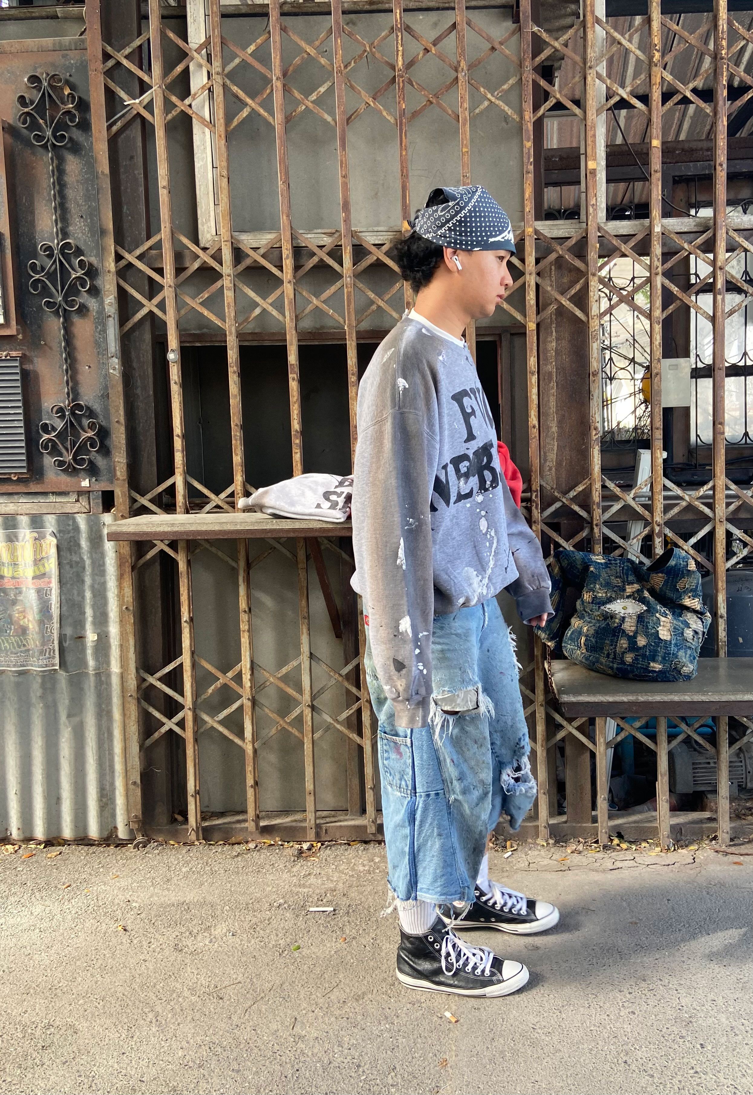 Russell Athletic 90s FUCK NEBRASKA THRASHED Russell Sweatshirt Size US XL / EU 56 / 4 - 12 Thumbnail
