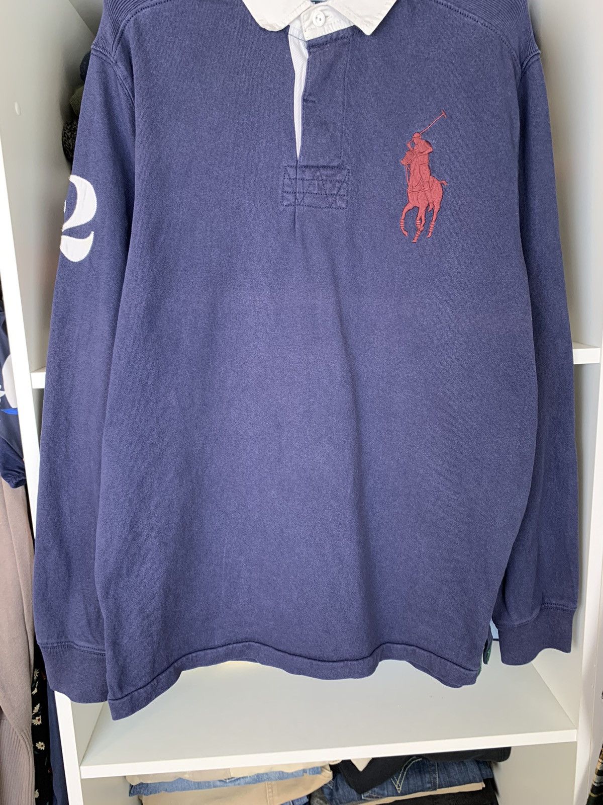 Vintage Vintage Polo Ralph Lauren Big Logo Rugby Long Sleeve Size US M / EU 48-50 / 2 - 16 Thumbnail