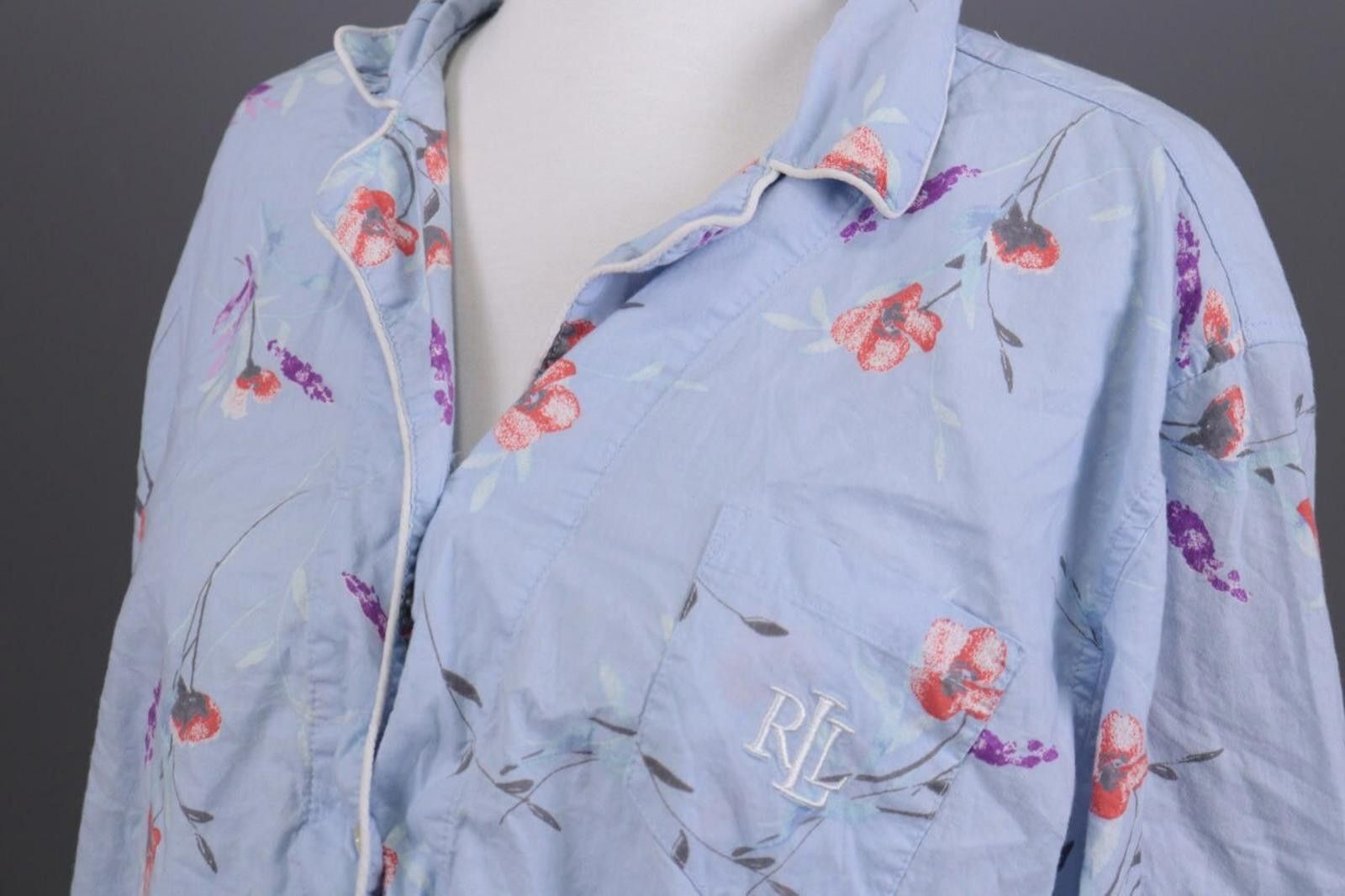 Ralph Lauren Black Label Ladies Ralph Lauren Blue Floral Button Down Cardigan Size XL Size XL / US 12-14 / IT 48-50 - 8 Thumbnail