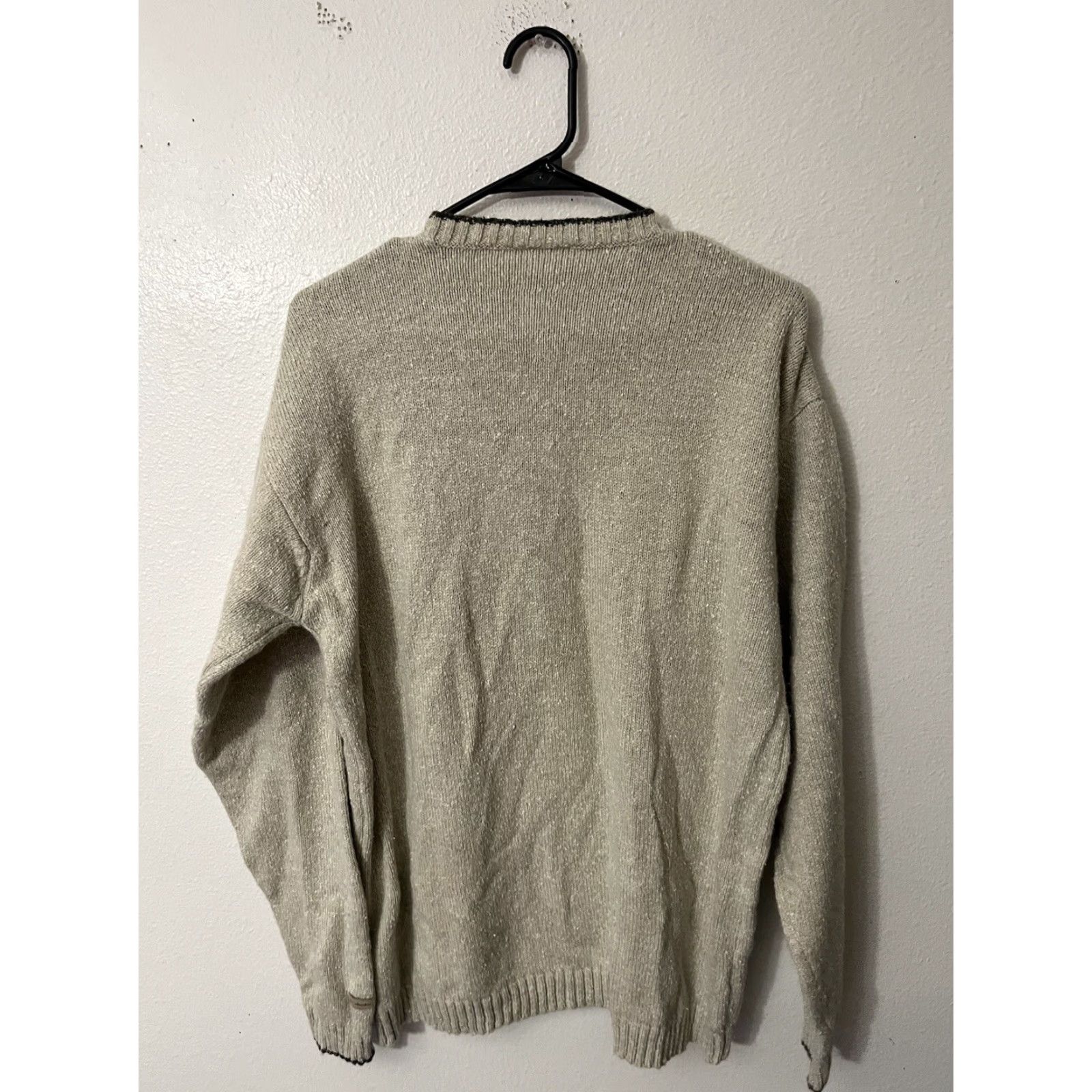 Vintage VINTAGE Columbia 90s Striped Sweater Large Beige Long Sleeve Crew Neck Pullover Mens Size US L / EU 52-54 / 3 - 3 Thumbnail