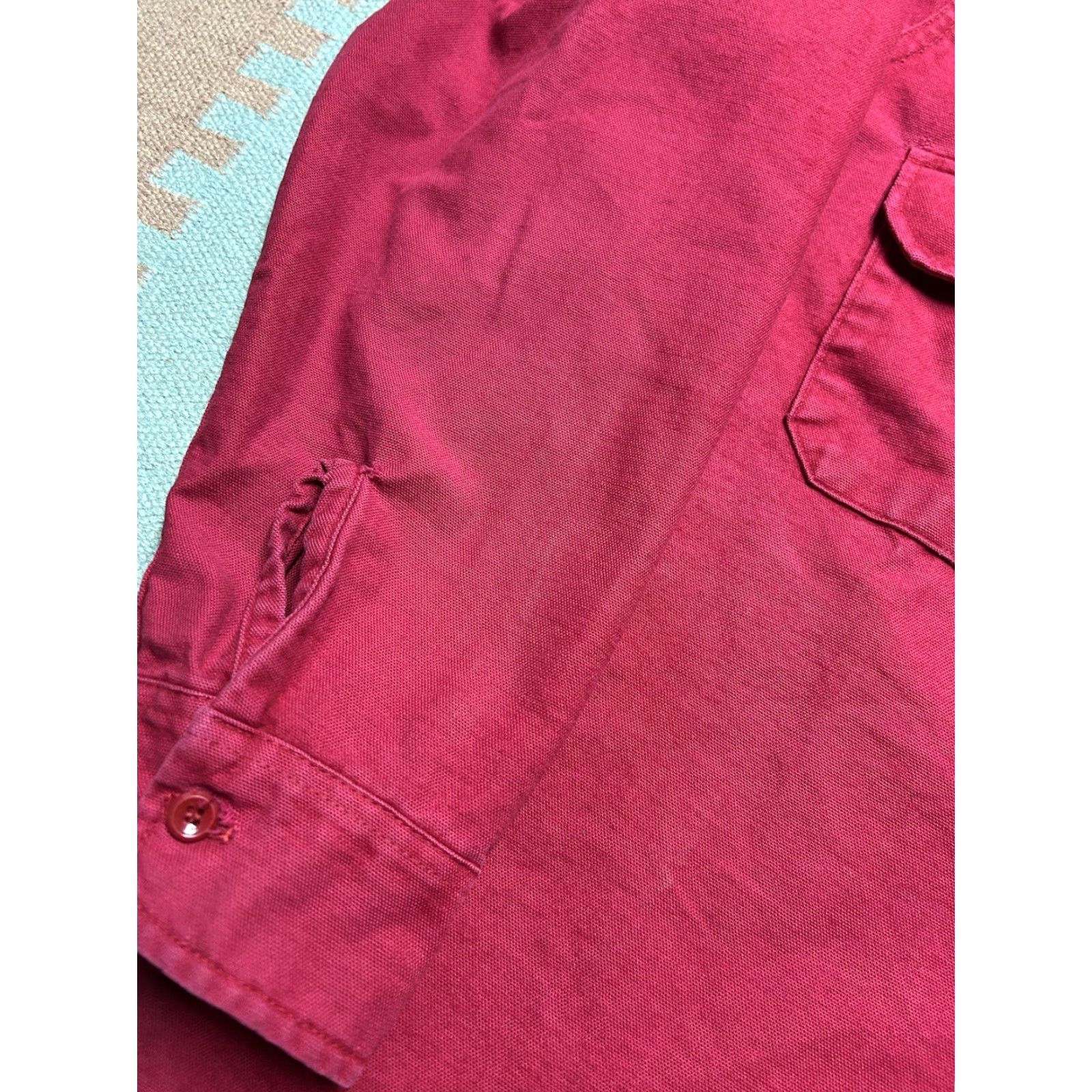 Vintage VINTAGE Woolrich Shirt Button-Up Long Sleeve Red XL Men Size US XL / EU 56 / 4 - 2 Thumbnail