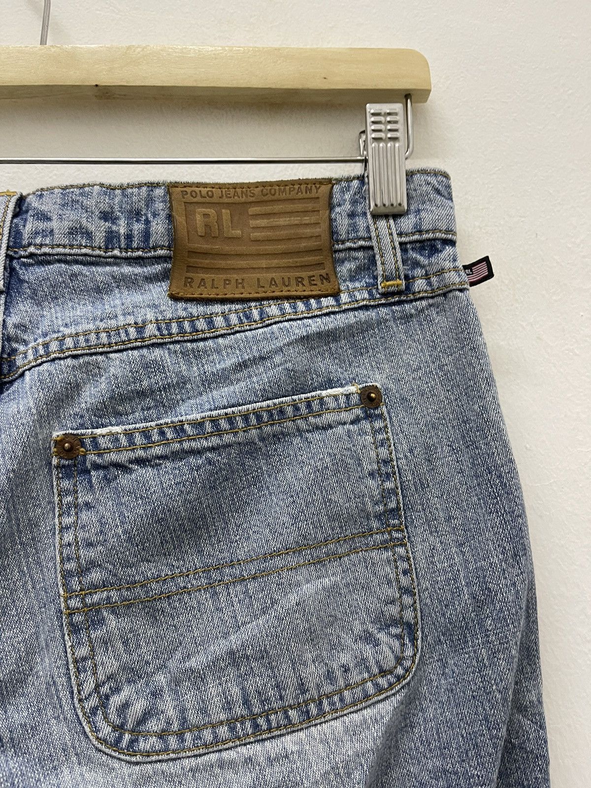 Polo Ralph Lauren Rare Vintage POLO JEANS RALPH LAUREN Double Knee Patch Flare Size US 30 / EU 46 - 9 Thumbnail