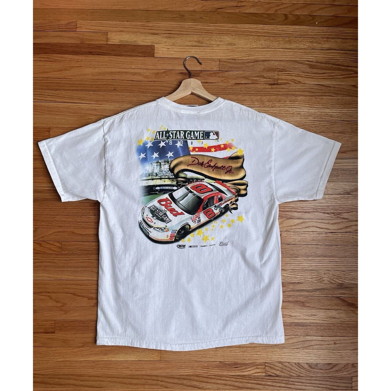 NASCAR VINTAGE DALE EARNHARDT NASCAR X MLB ALL STAR GAME GRAPHIC T Size US L / EU 52-54 / 3 - 4 Thumbnail
