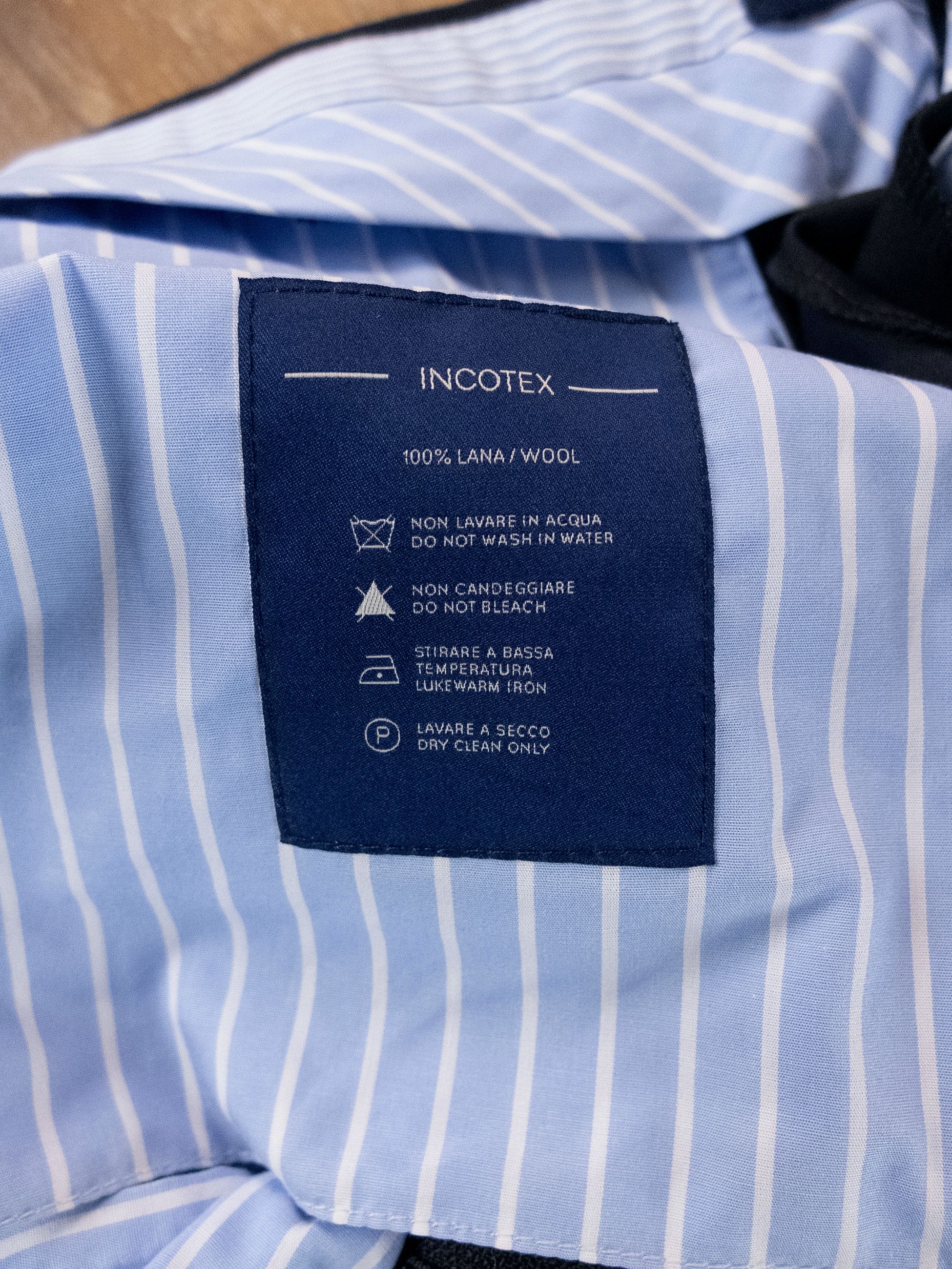 Incotex INCOTEX navy blue wool dress pants trousers 34 / 50 Size US 34 / EU 50 - 6 Thumbnail