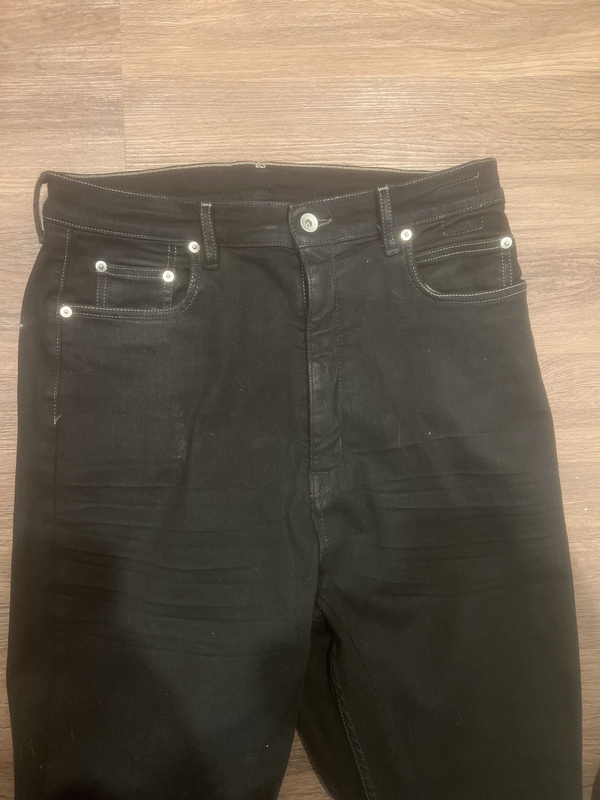 Rick Owens Drkshdw Rick owens elastain black flare denim Size US 32 / EU 48 - 4 Thumbnail