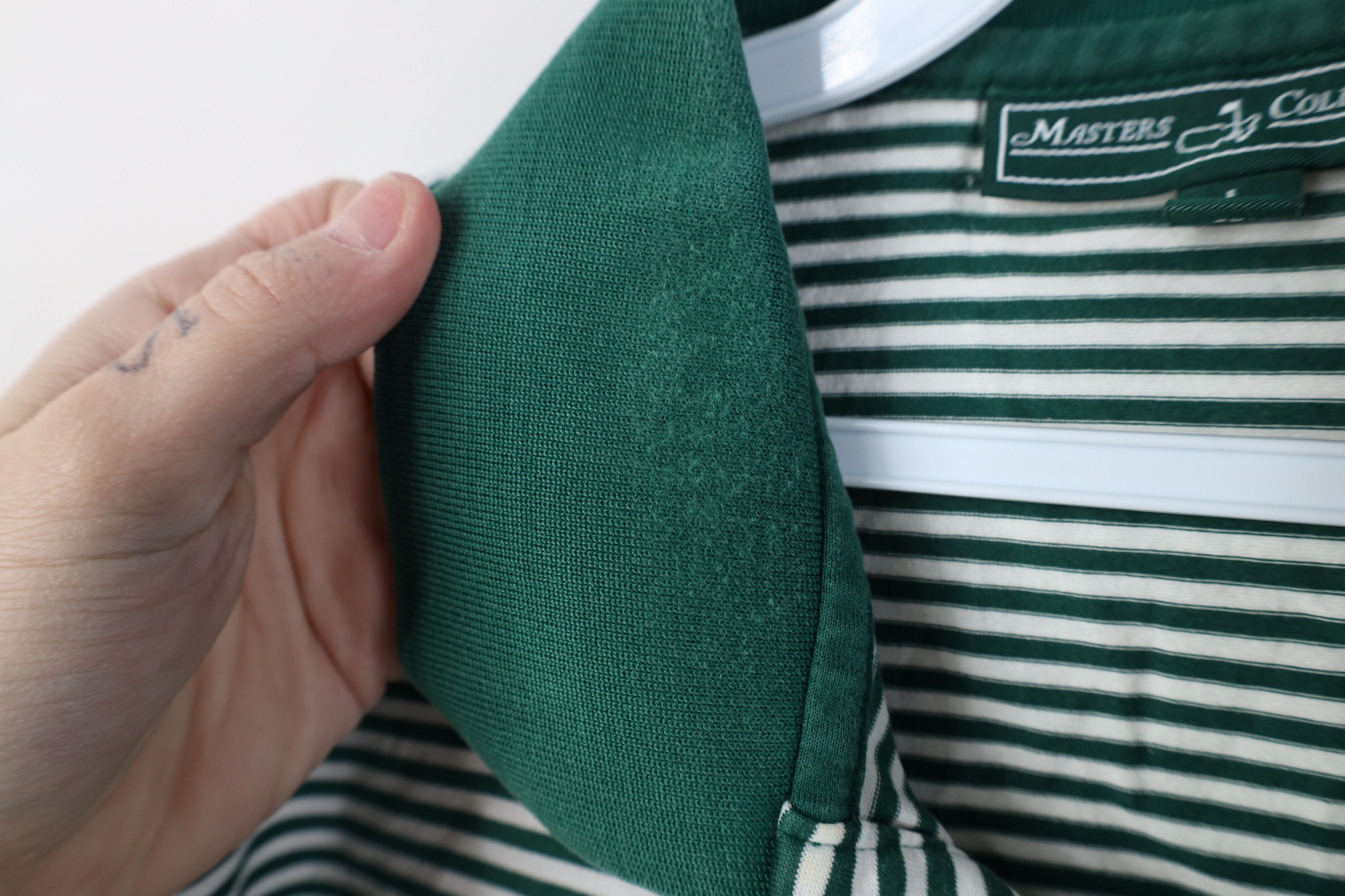 Vintage Vintage The Masters Augusta Striped Collared Golf Polo Shirt Size US L / EU 52-54 / 3 - 7 Thumbnail