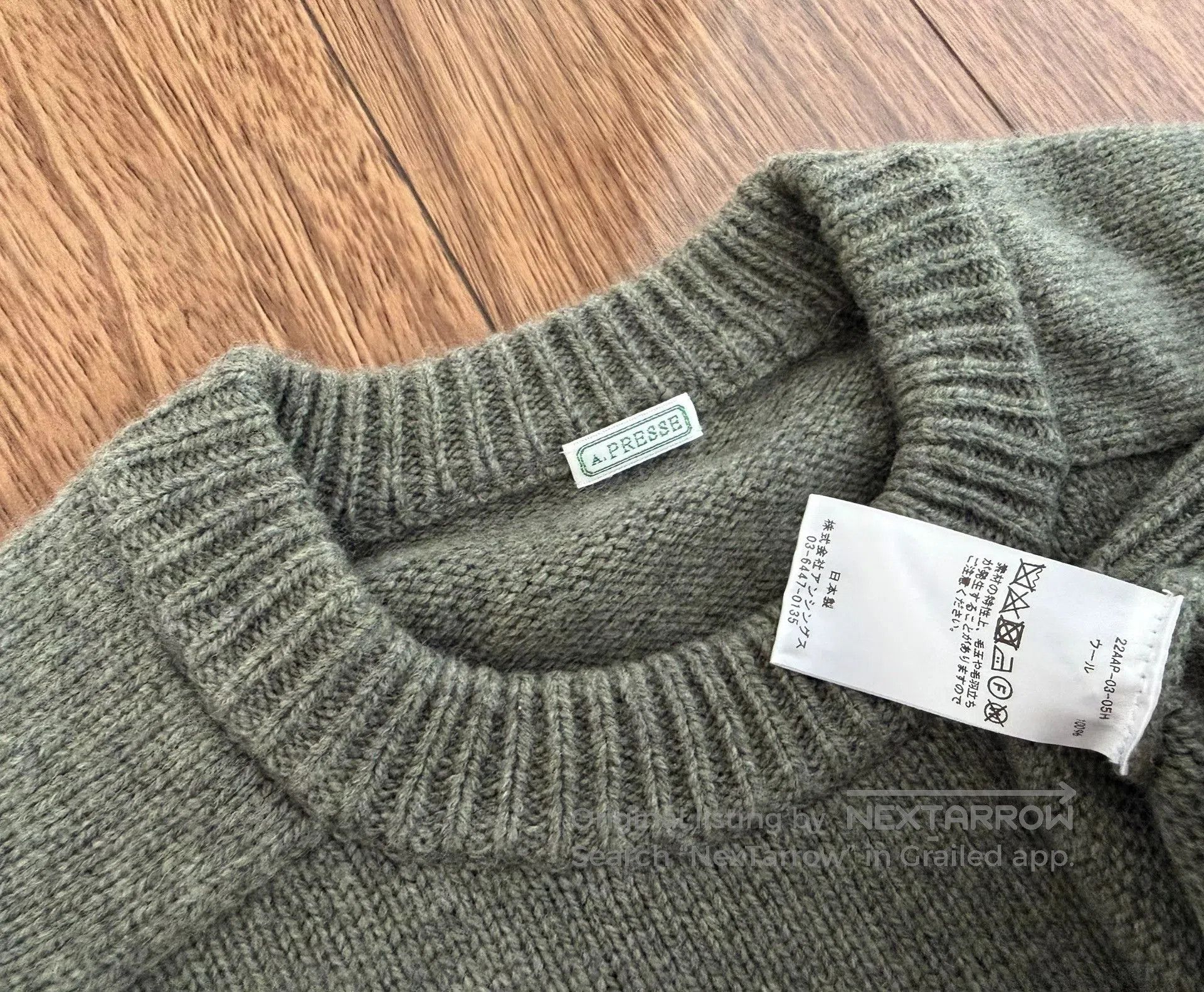 A.PRESSE A.PRESSE Pure Wool Pullover Sweater. Size US M / EU 48-50 / 2 - 3 Thumbnail