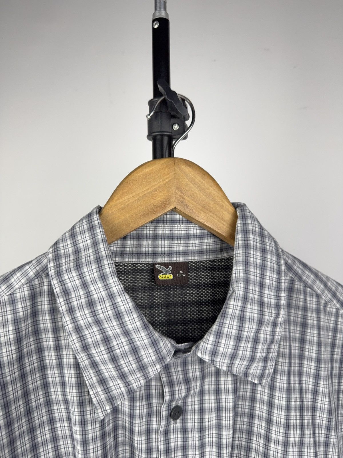 SALEWA Salewa Gorpcore Outdoor Hiking Shirt Grey Plaid Zip Pocket Size US XL / EU 56 / 4 - 5 Thumbnail
