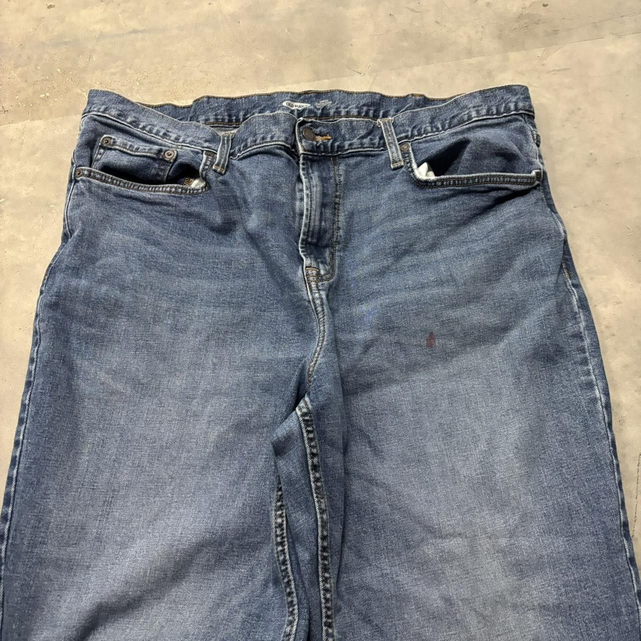 Japanese Brand × Vintage Crazy Vintage Y2K/2000s Baggy Dark Wash Skater Denim Jeans! Size US 42 / EU 58 - 5 Thumbnail