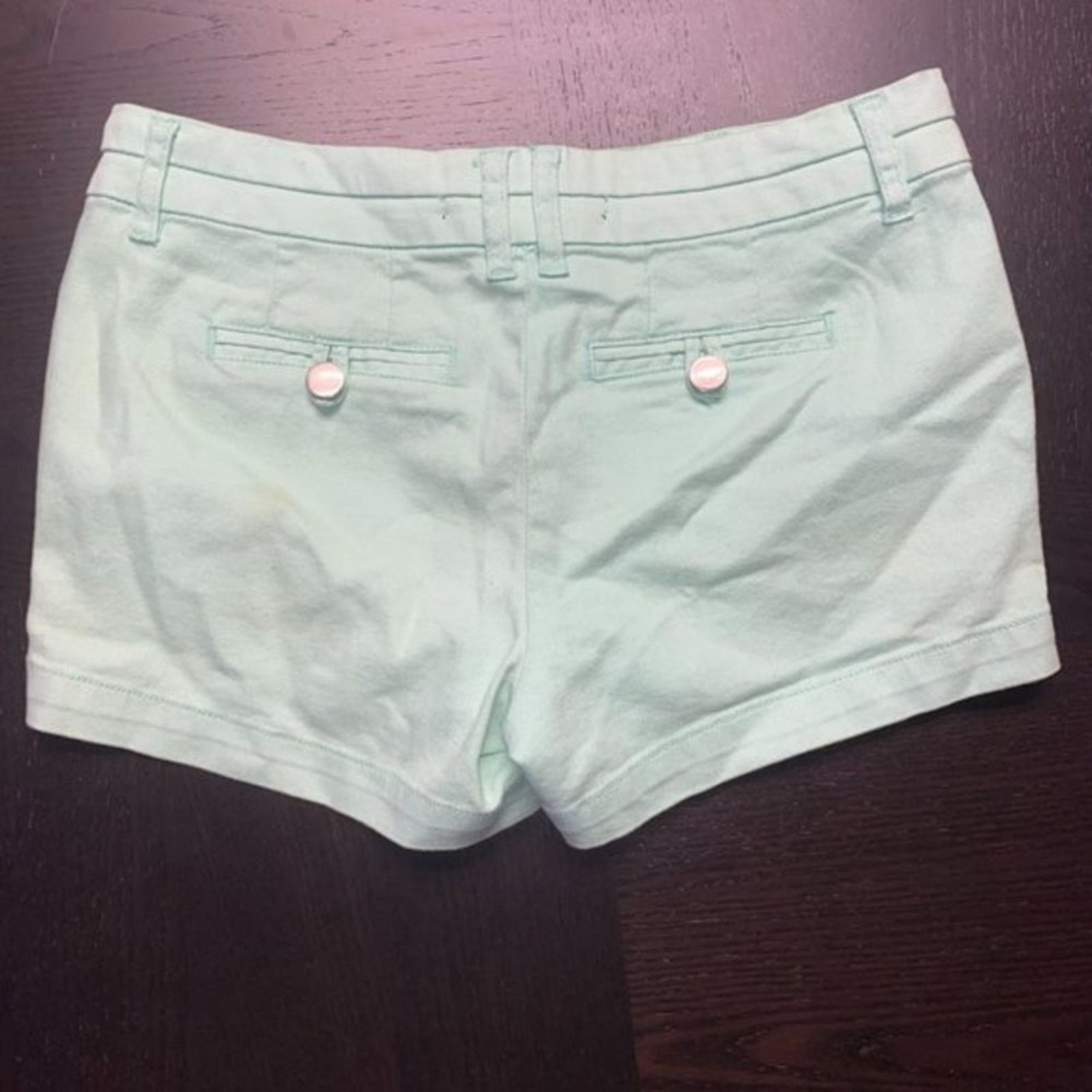 Other Francesca's Harper Seafoam Green Flat Front Chino Shorts 25 Size 25" / US 0 / IT 36 - 5 Thumbnail