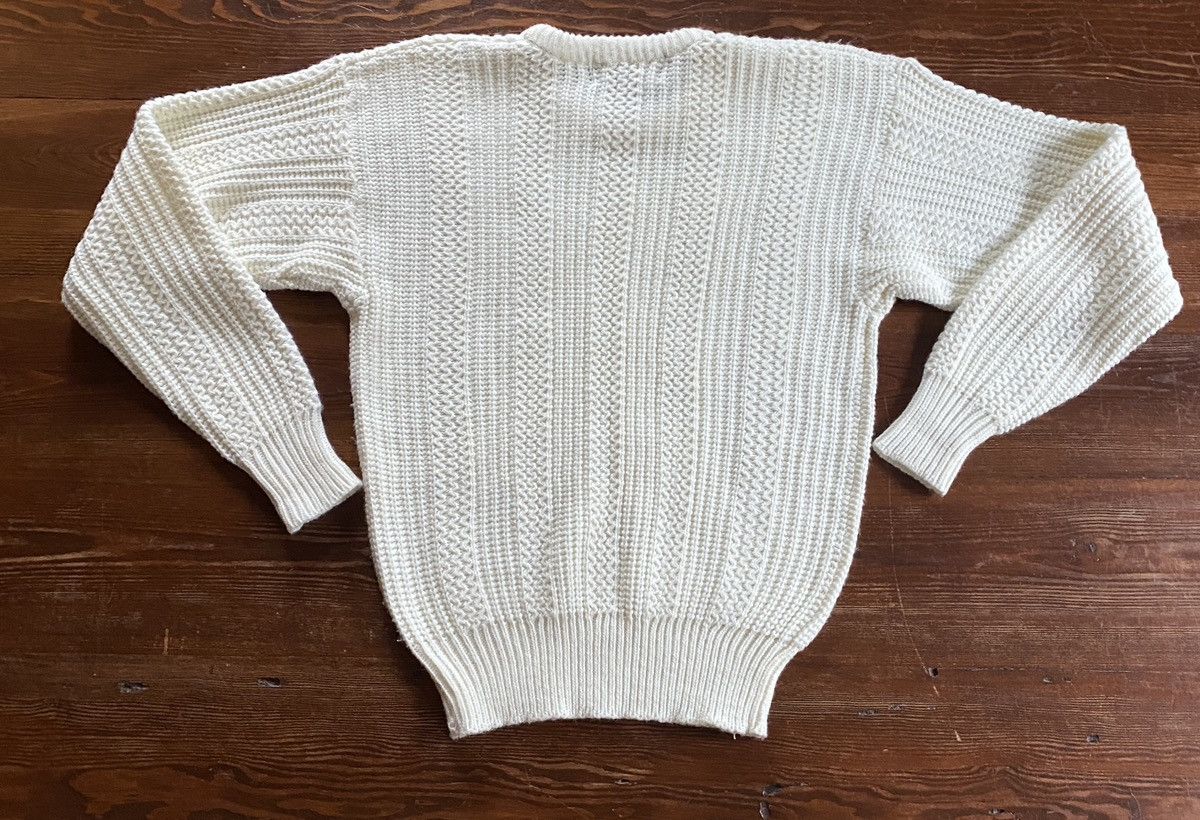 Vintage Vintage 80’s Barnaby White Knit Sweater Size US L / EU 52-54 / 3 - 8 Thumbnail