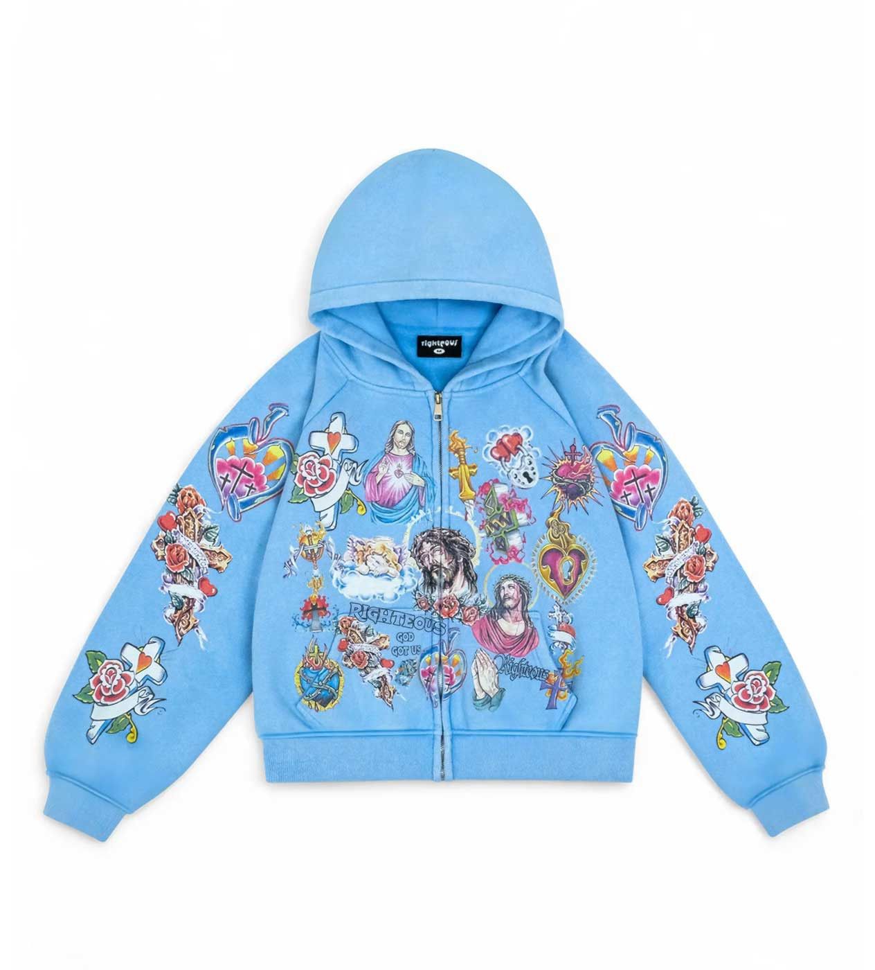 Other Righteous Risen King Zip Up Hoodie Blue Size US XL / EU 56 / 4 - 1 Preview