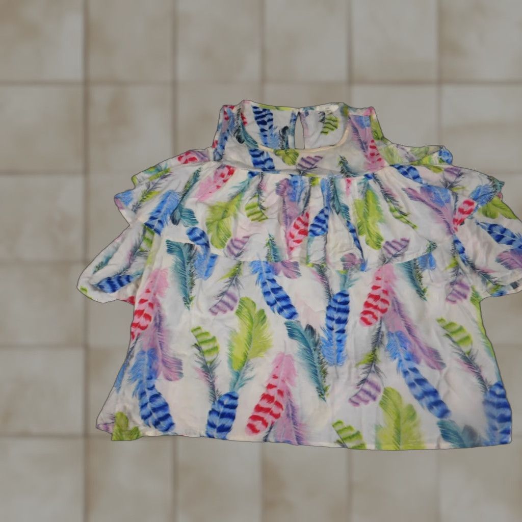 Vintage Entro Blouse Womens Medium blue pullover stretch floral Casual Round Neck Button-Down Sleeveless Size S / US 4 / IT 40 - 1 Thumbnail