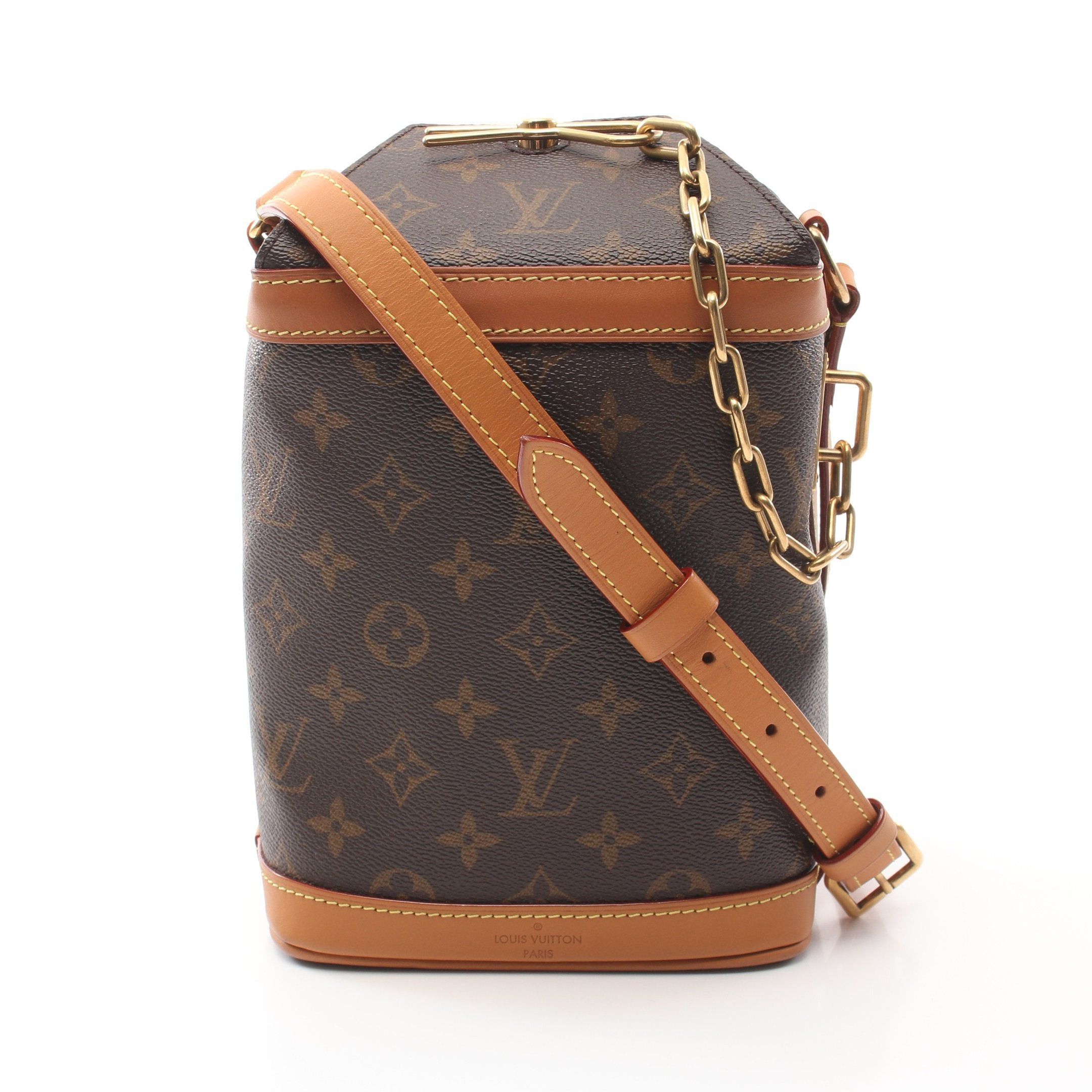 Louis Vuitton Milk Box Monogram Shoulder Bag Leather Brown, Men's