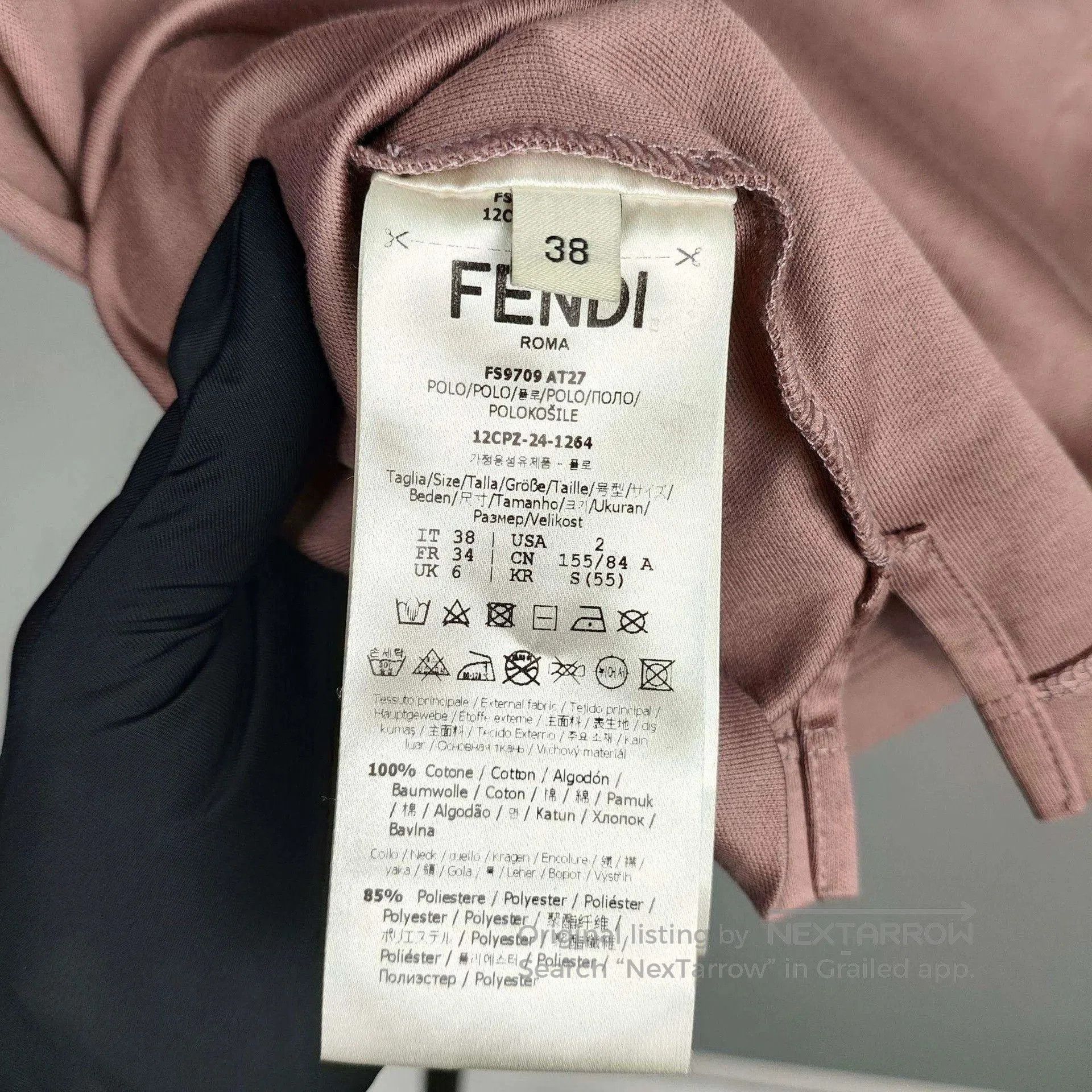 Fendi Fendi Short Sleeve Shirt in Purple Shade. Size US M / EU 48-50 / 2 - 5 Thumbnail
