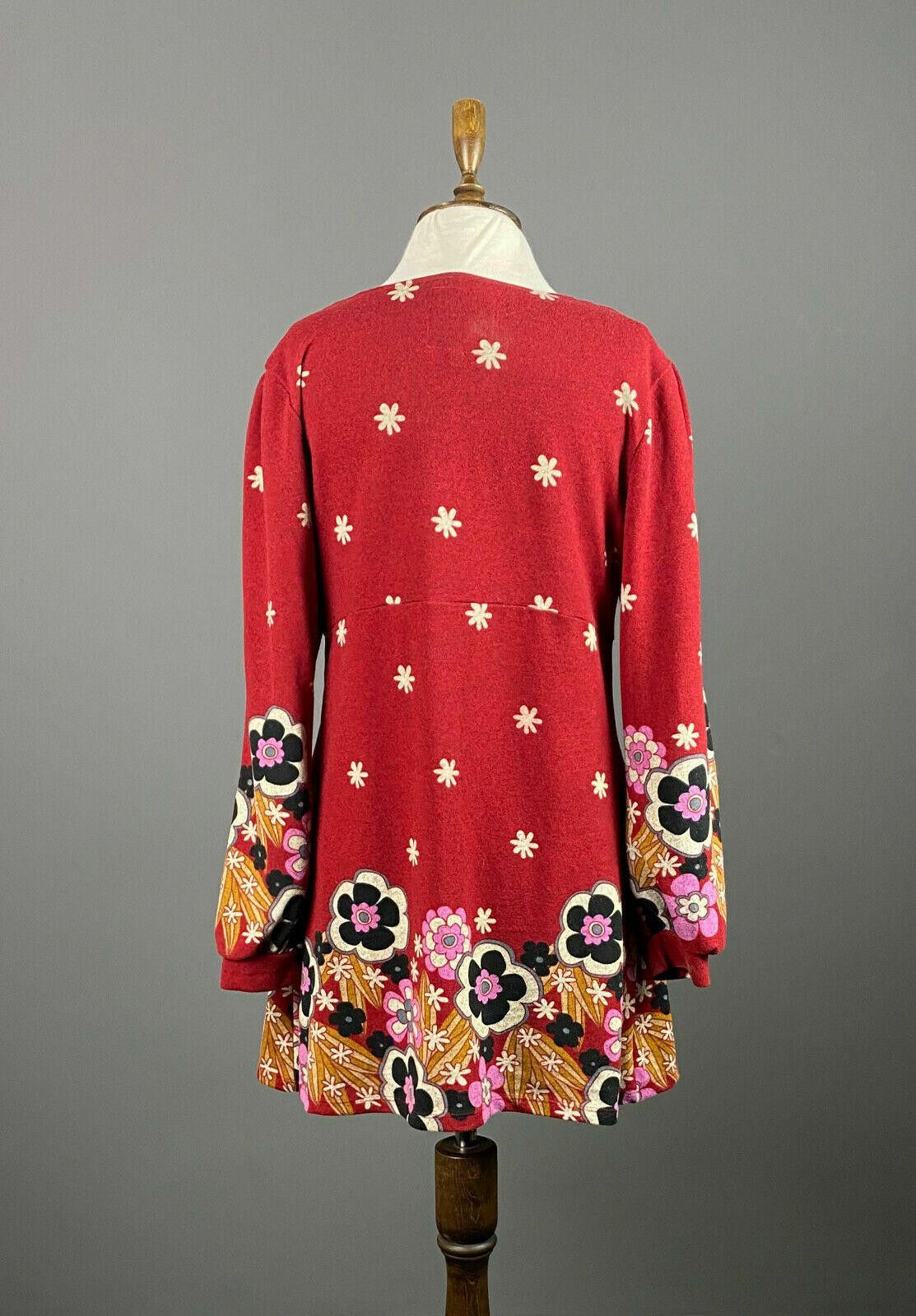 Joe Browns Joe Browns Red Floral A-Line Dress Size 16 Size XXL / US 16-18 / IT 52-54 - 5 Thumbnail