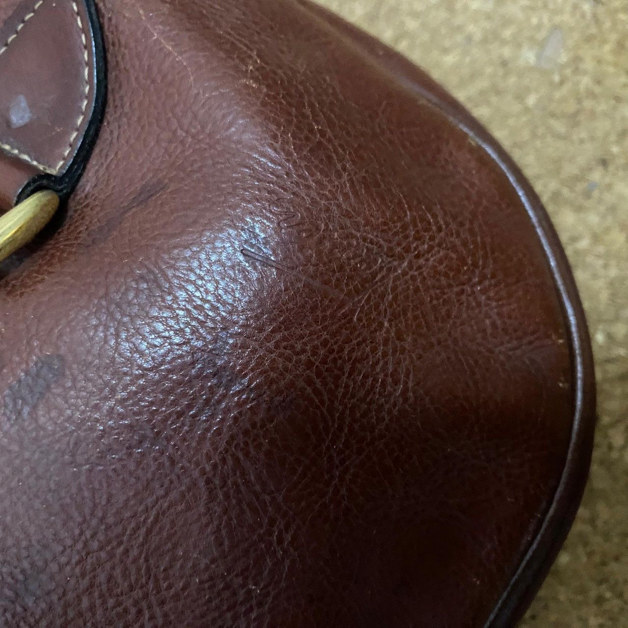 Handmade Texier Vintage Leather Backpack w/ Matching Mini Pouch — Size ONE SIZE - 6 Thumbnail