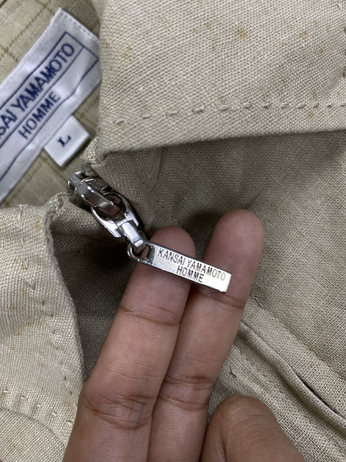 Japanese Brand × Kansai Yamamoto Vintage Kansai Yamamoto Homme Zipper Shirt Jacket Size US M / EU 48-50 / 2 - 8 Thumbnail
