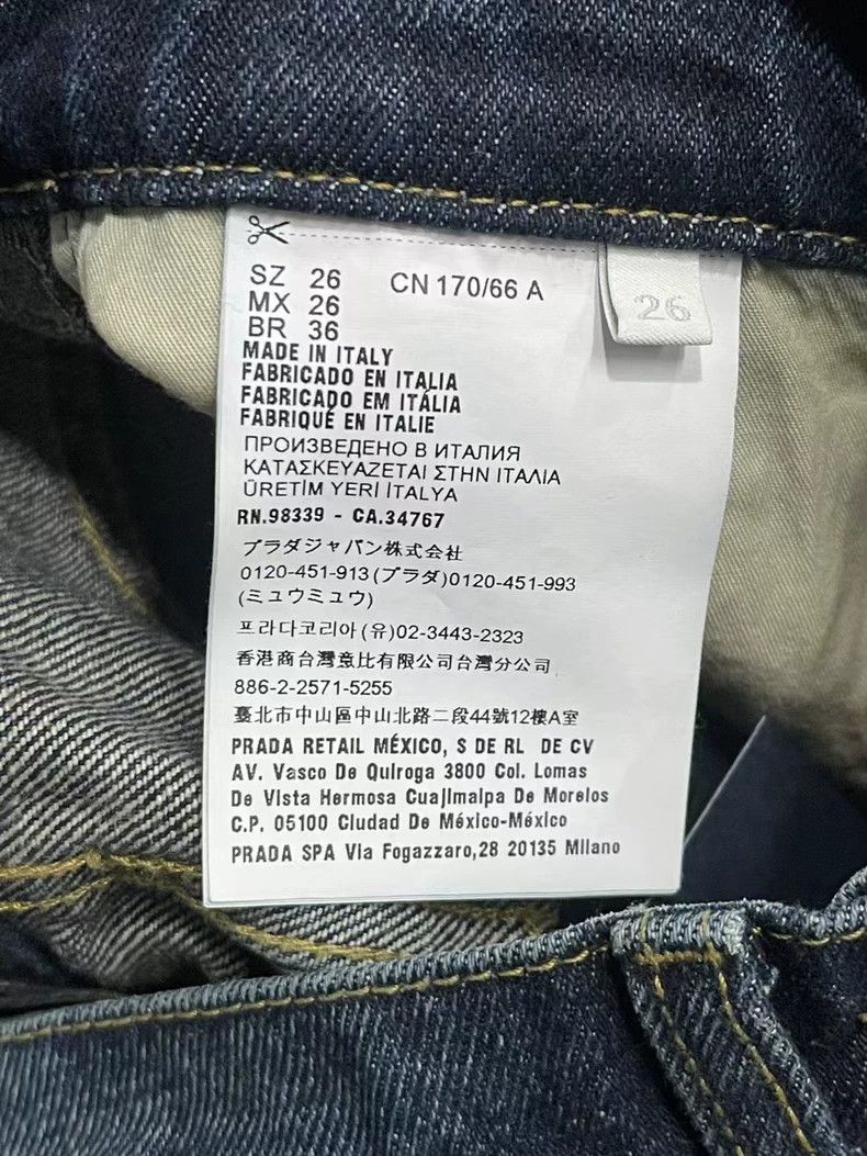 Prada Prada Gray and blue metal triangle jeans 2501-Nextarrow Size US 26 / EU 42 - 7 Thumbnail