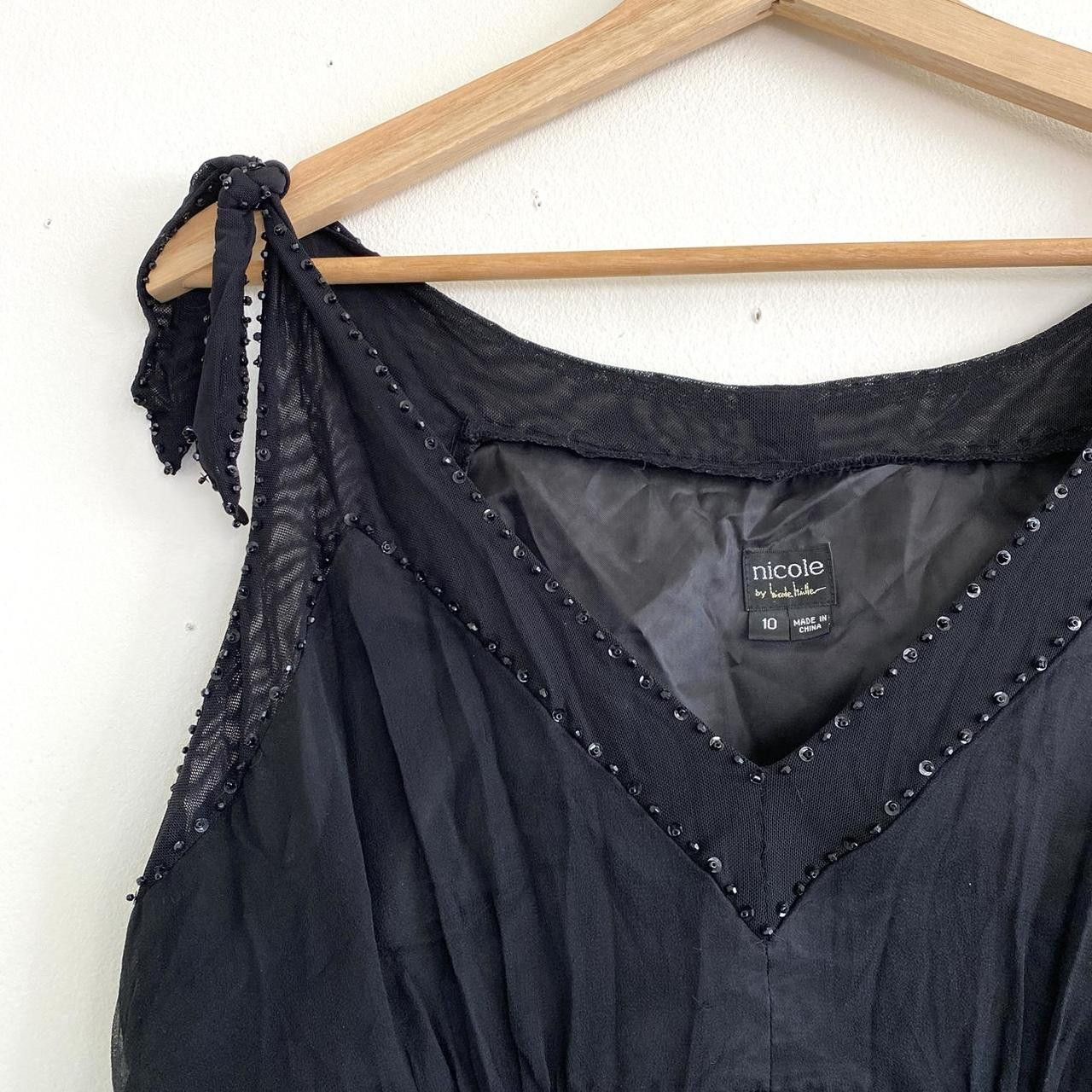 Nicole Miller NICOLE MILLER VINTAGE BLACK 90S BEADED DRESS WOMENS SIZE 10 Size L / US 10 / IT 46 - 5 Thumbnail