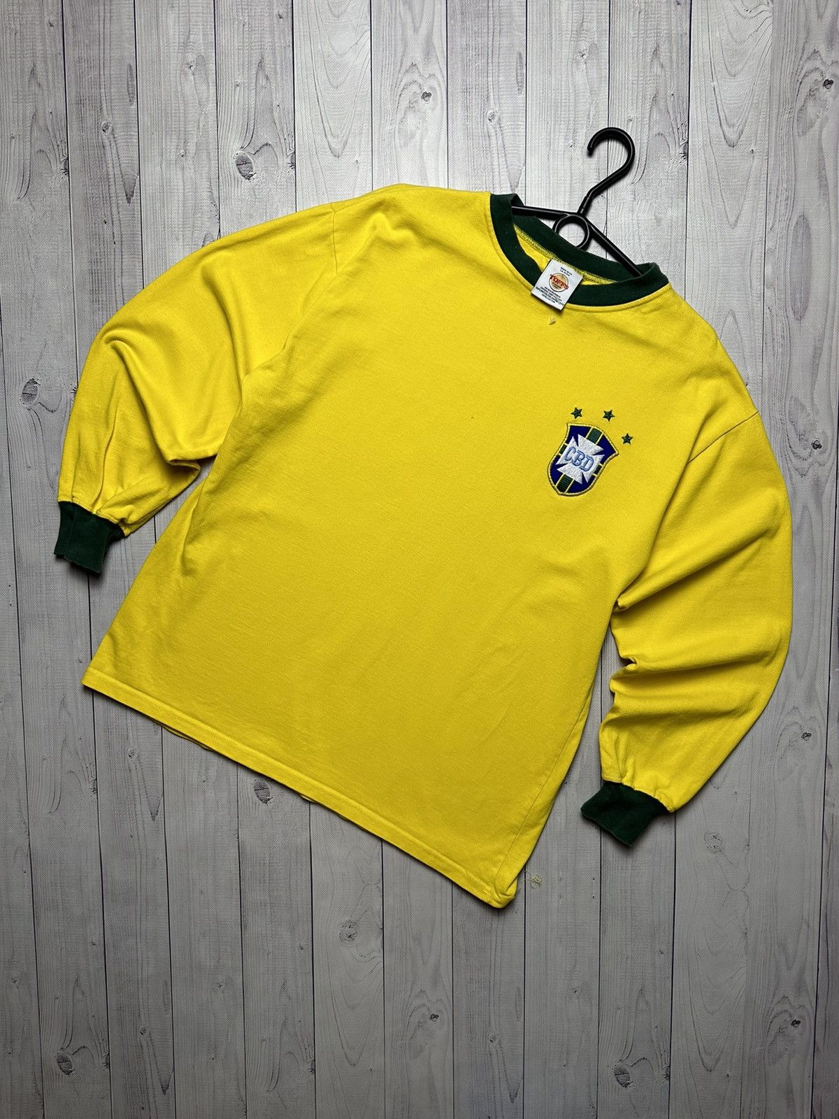 Vintage Vintage Brazil soccer jersey long sleeve retro Brasil size L Size US L / EU 52-54 / 3 - 1 Thumbnail
