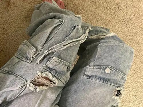 Designer Multi-Pocket Washed Cargo Pant Size US 30 / EU 46 - 6 Thumbnail