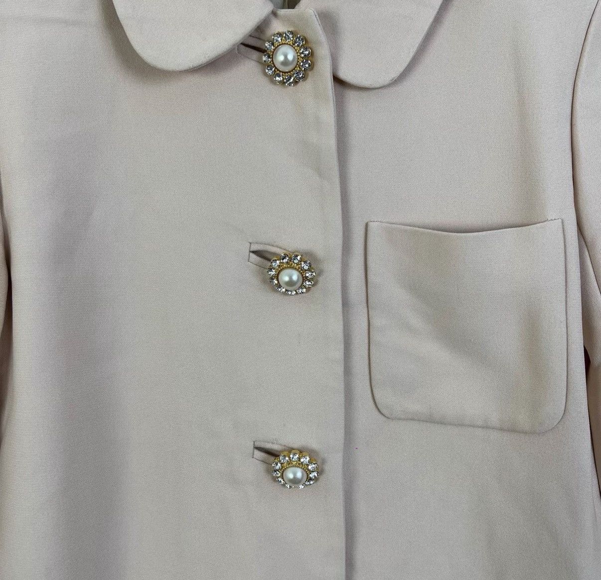 Miu Miu Miumiu Lotus Pink Pearl Button Coat K12 Size S / US 4 / IT 40 - 5 Thumbnail