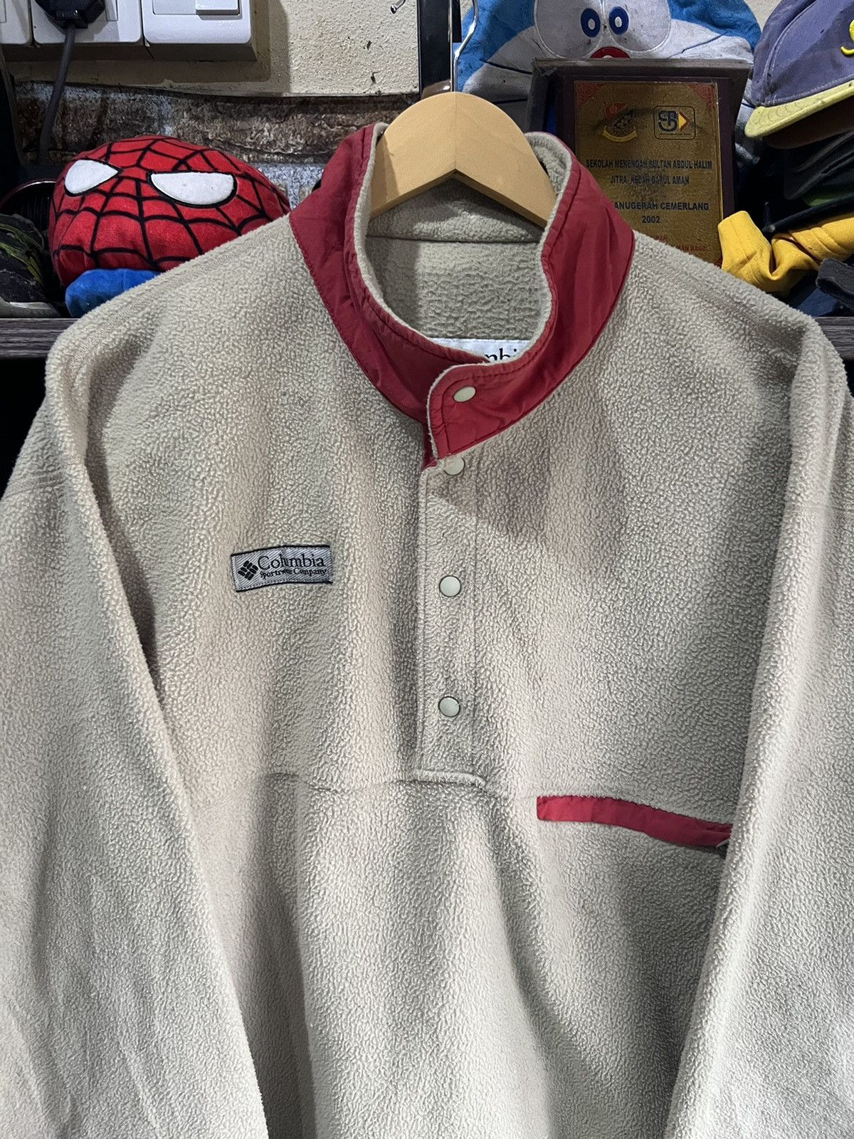 Columbia 🔥Vintage Columbia Half Button Fleece Jacket Size US L / EU 52-54 / 3 - 3 Thumbnail