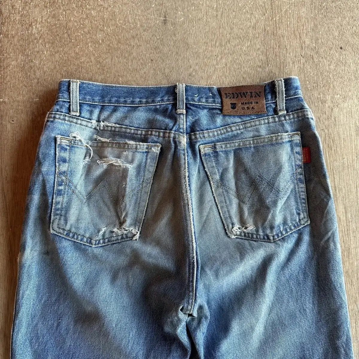 Vintage RUSTY DIRTY💥VINTAGE EDWIN JEANS MADE IN USA DENIM PANTS W31 Size US 31 - 14 Thumbnail