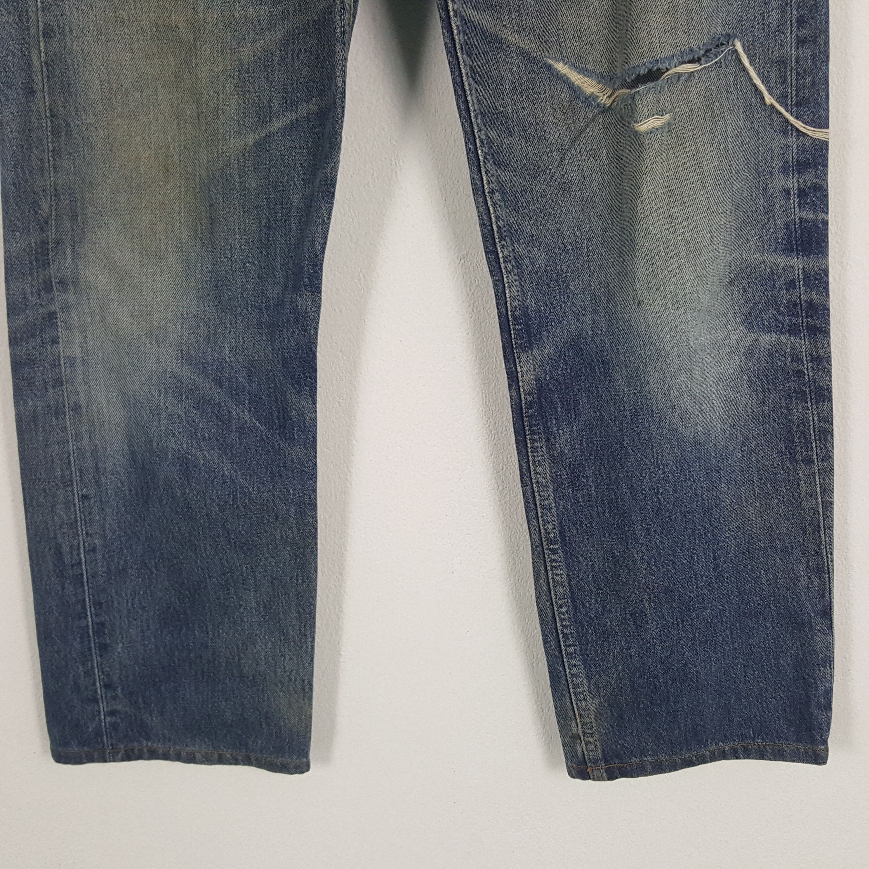 Levi's × Vintage Vintage Levi's 501 American Distressed Style Denim Jeans Size US 30 / EU 46 - 3 Thumbnail