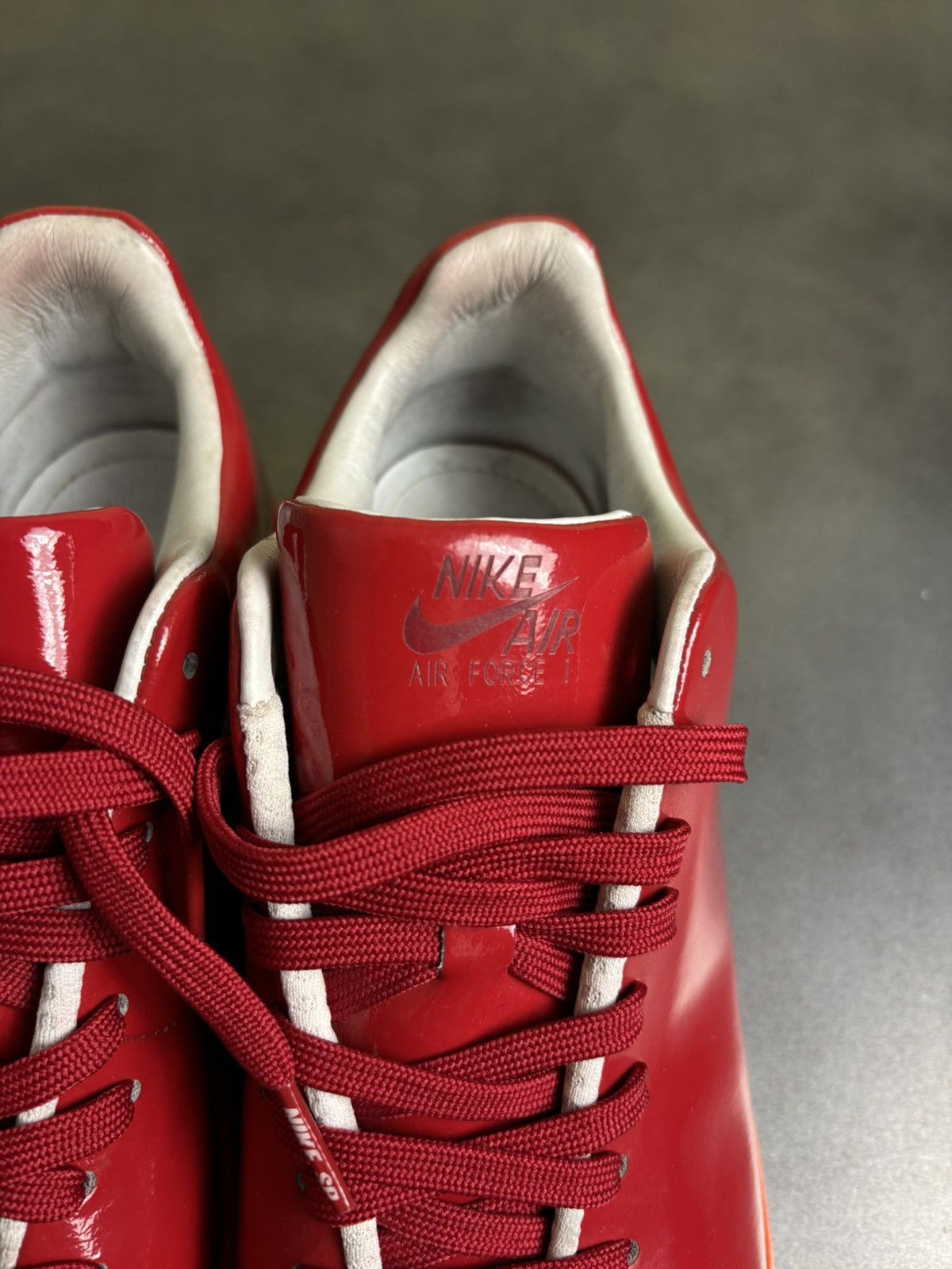 Nike × Supreme × Vintage 2006 Nike Air Force 1 Supreme Seamless Patent Leather VNTG Size US 10 / EU 43 - 7 Thumbnail