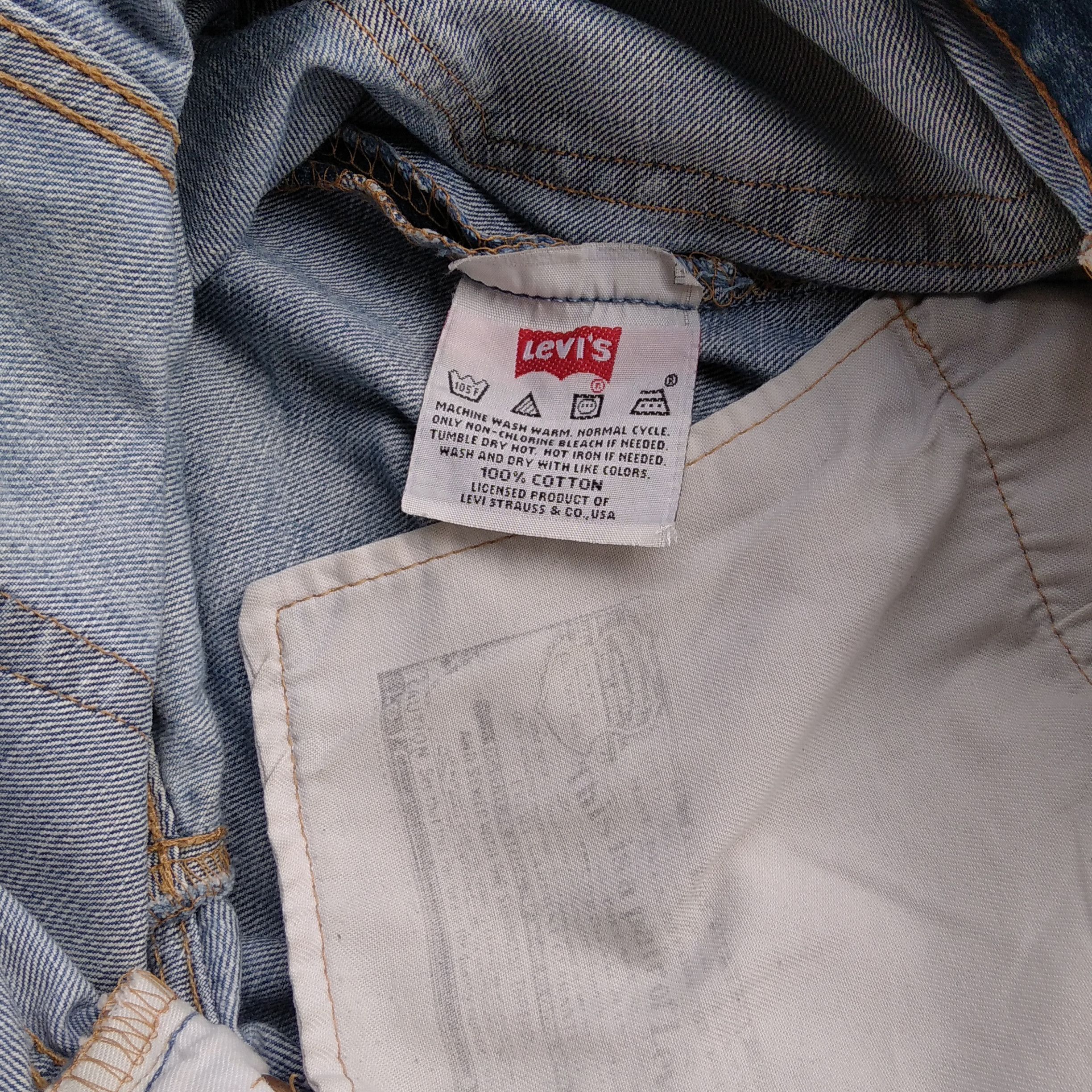 4GSELLER Vintage Early 00's LEVIS 501 Thrashed Jeans Size US 34 / EU 50 - 8 Thumbnail