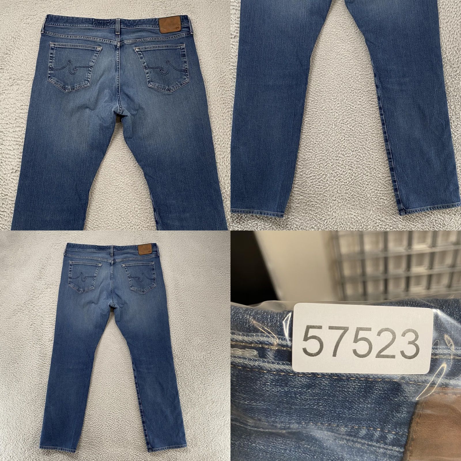 Denime AG Adriano Goldschmied Everett Jeans Slim Straight Denim 360° Blue Mens 40x34 Clothing, Cotton Blend, 40 in Waist, 34 in Inseam, Regular Size US 40 / EU 56 - 9 Thumbnail