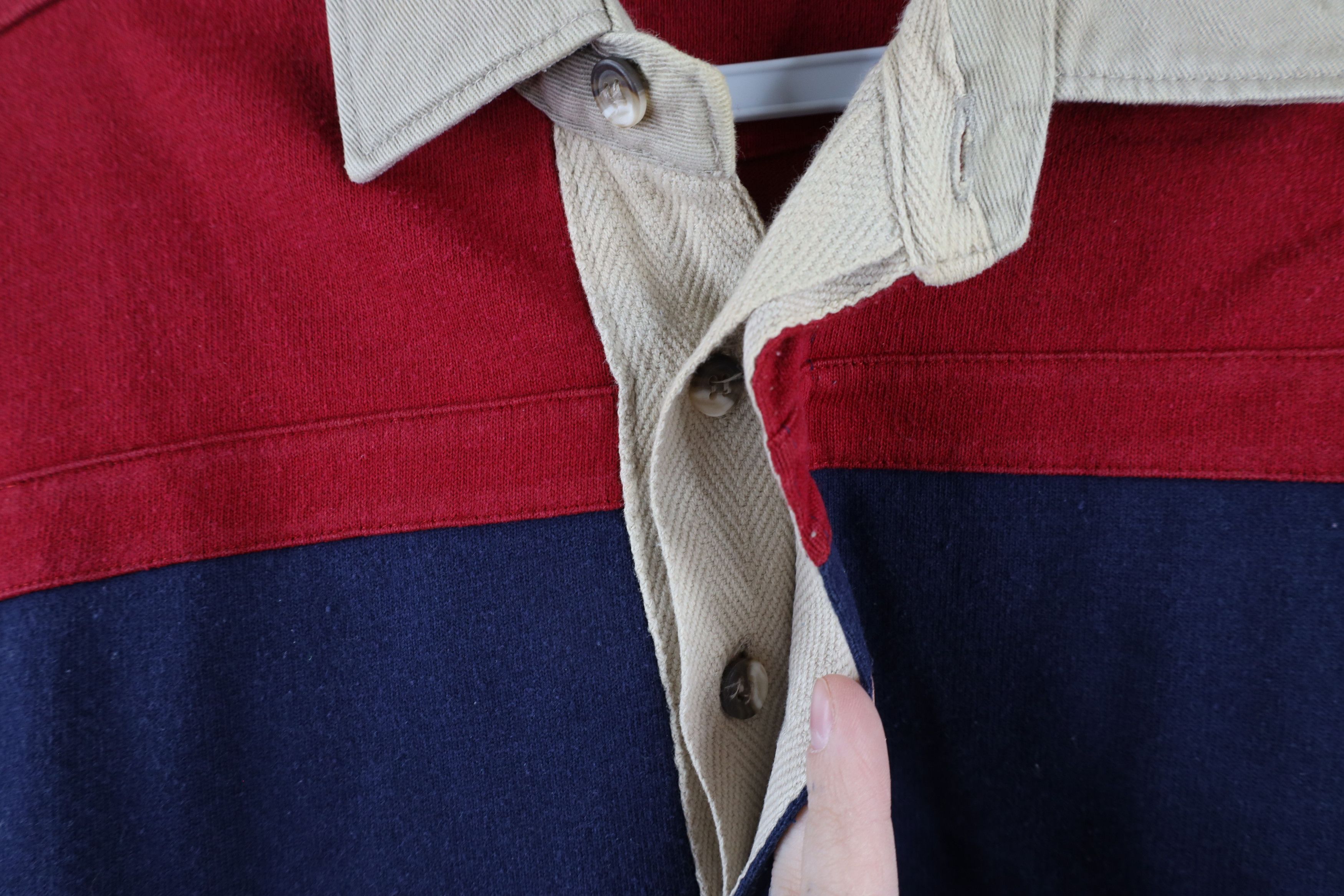 Vintage Vintage 70s Streetwear Block Heavyweight Pullover Rugby Polo Size US M / EU 48-50 / 2 - 4 Thumbnail