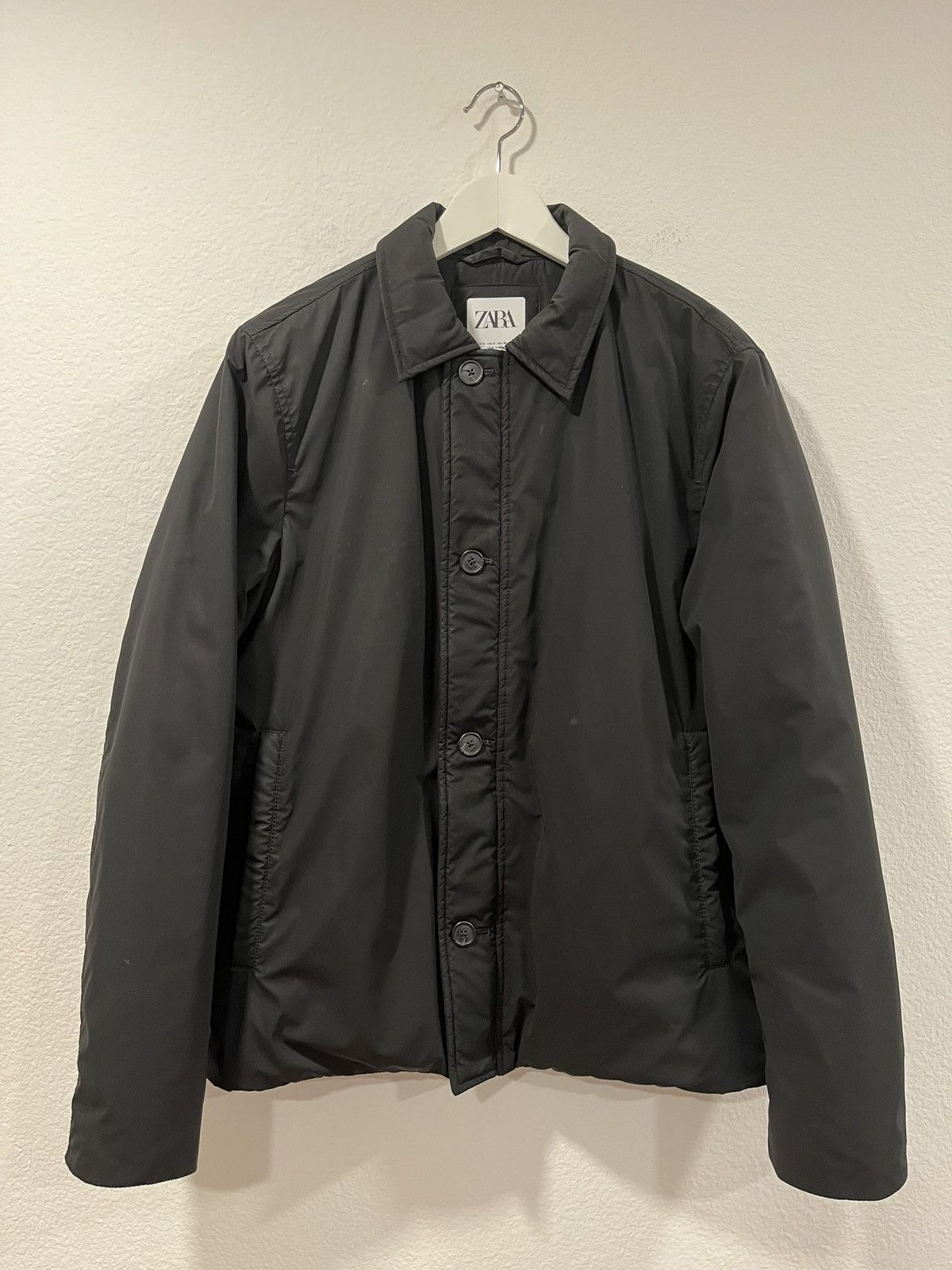Zara Zara Padded Work Jacket Overshirt Blouson Black Size Medium Size US M / EU 48-50 / 2 - 1 Thumbnail